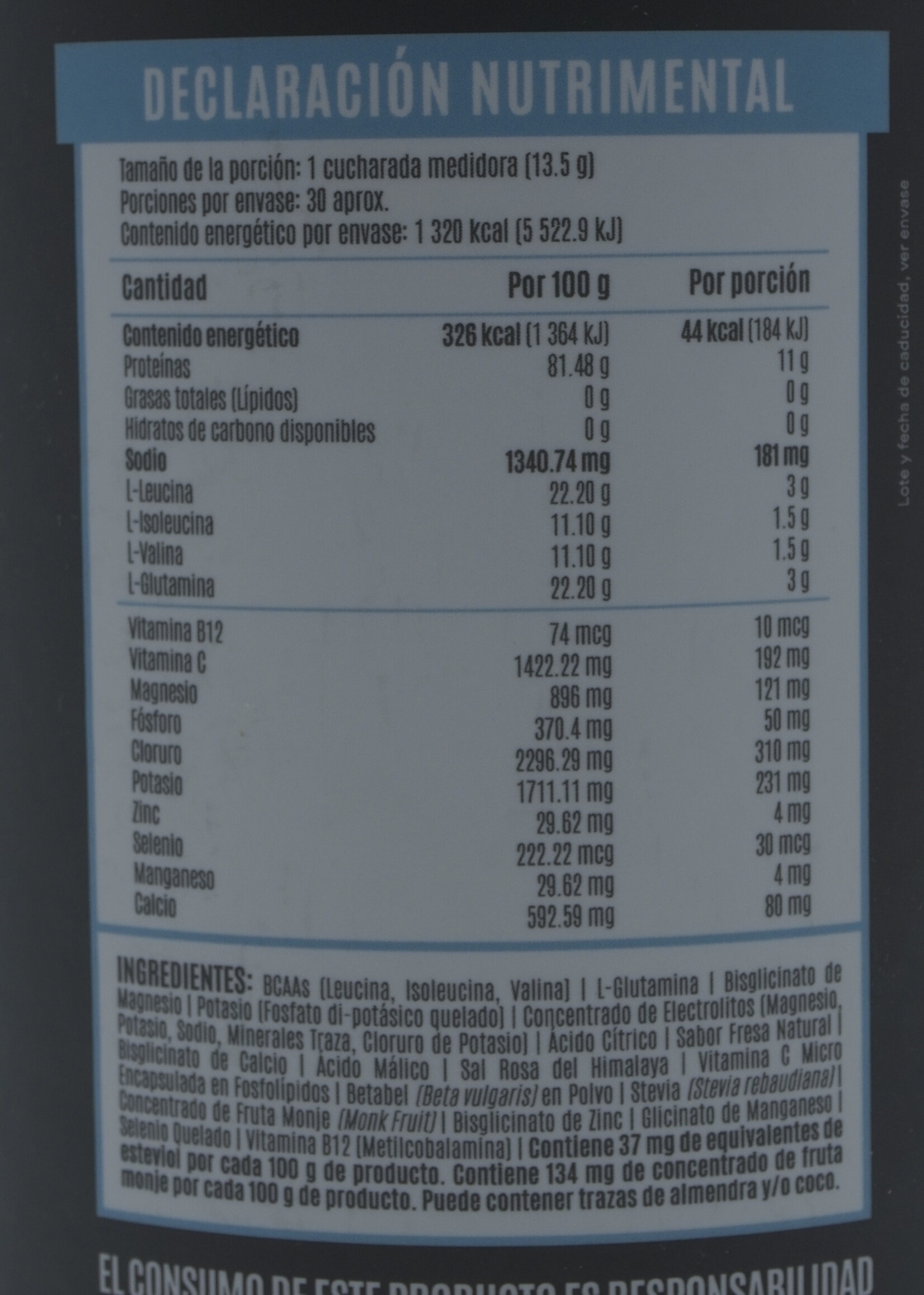 BIRDMAN BCAA + GLUTAMINA BIRDMAN