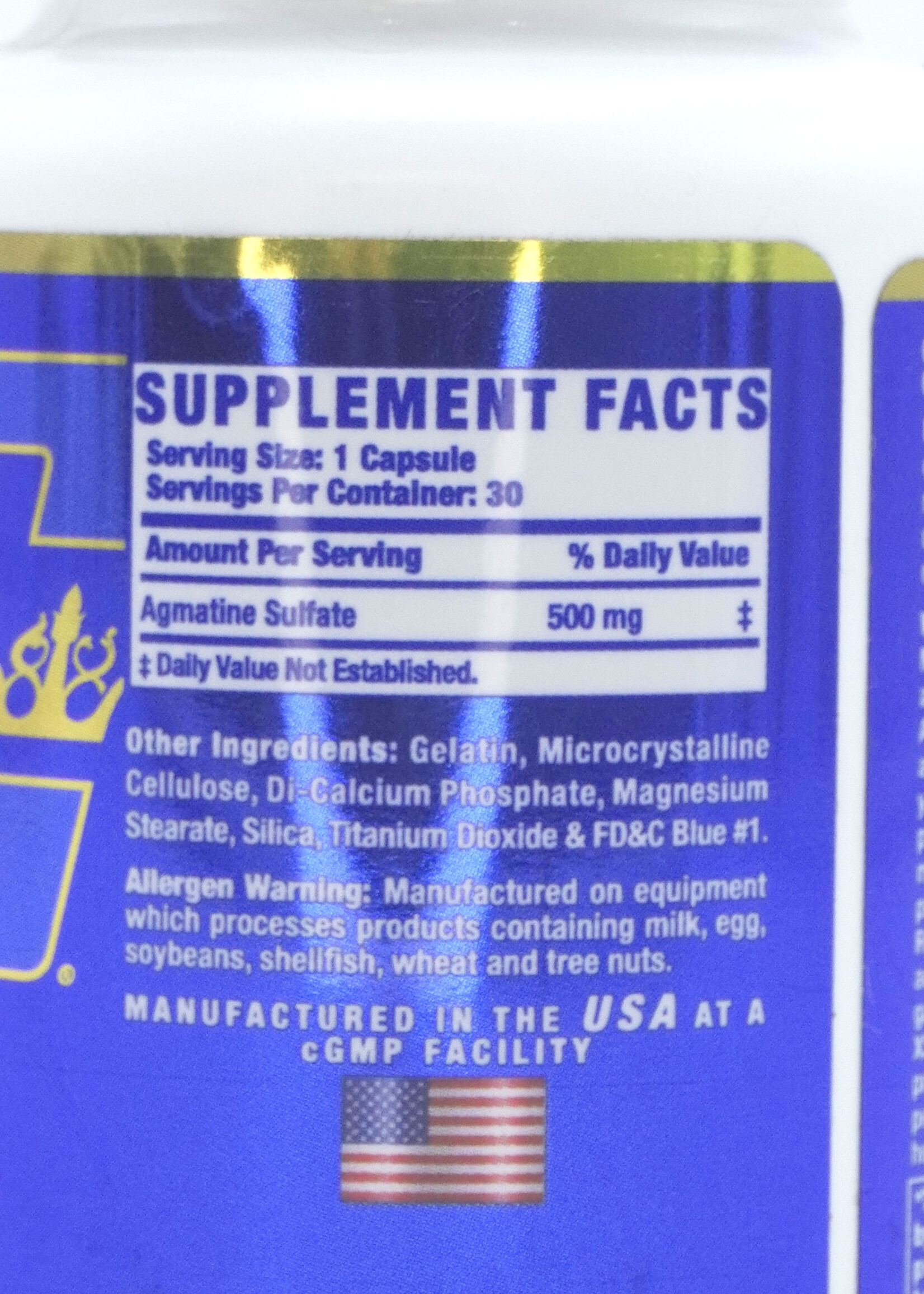 RONNIE COLEMAN AGMATINE XS 30 CAPSULAS