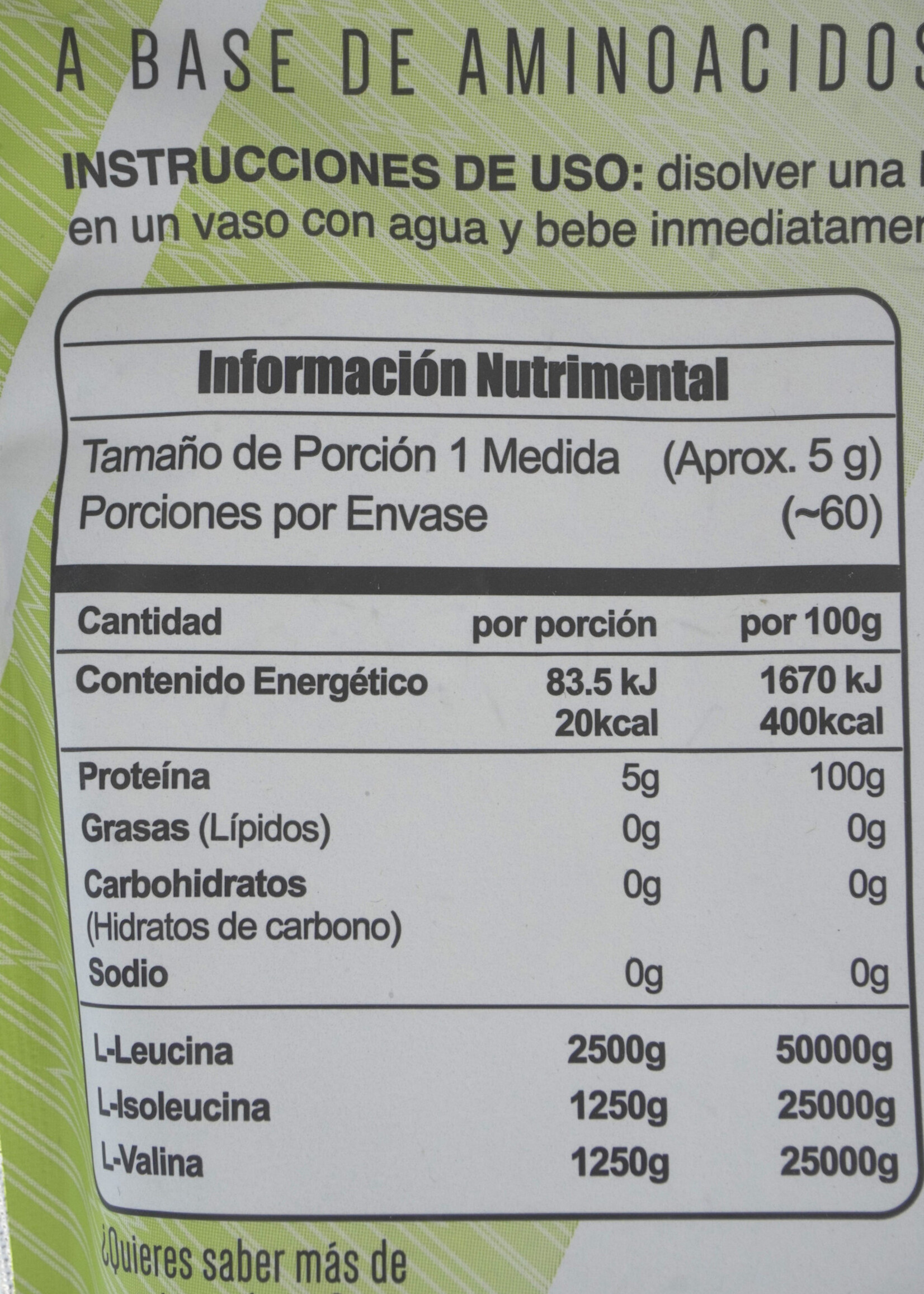 META NUTRITION BCAA META 60 SERV