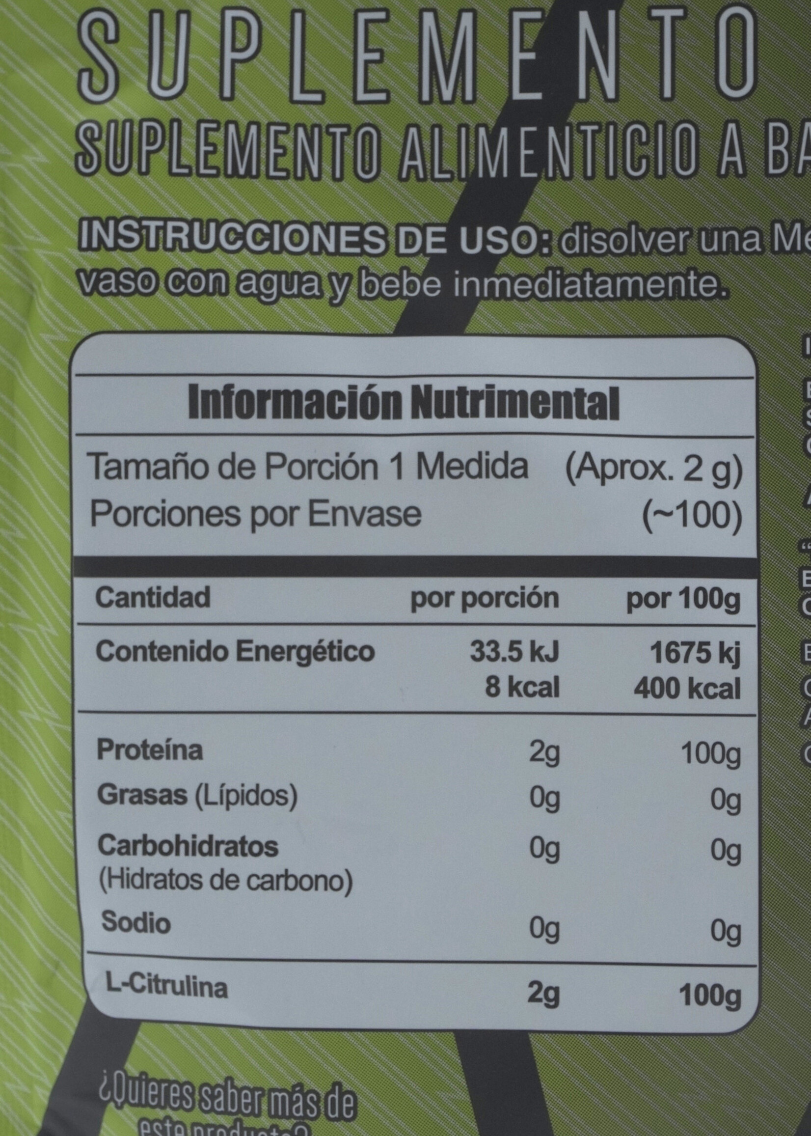 META NUTRITION CITRULINA META 100 SERV