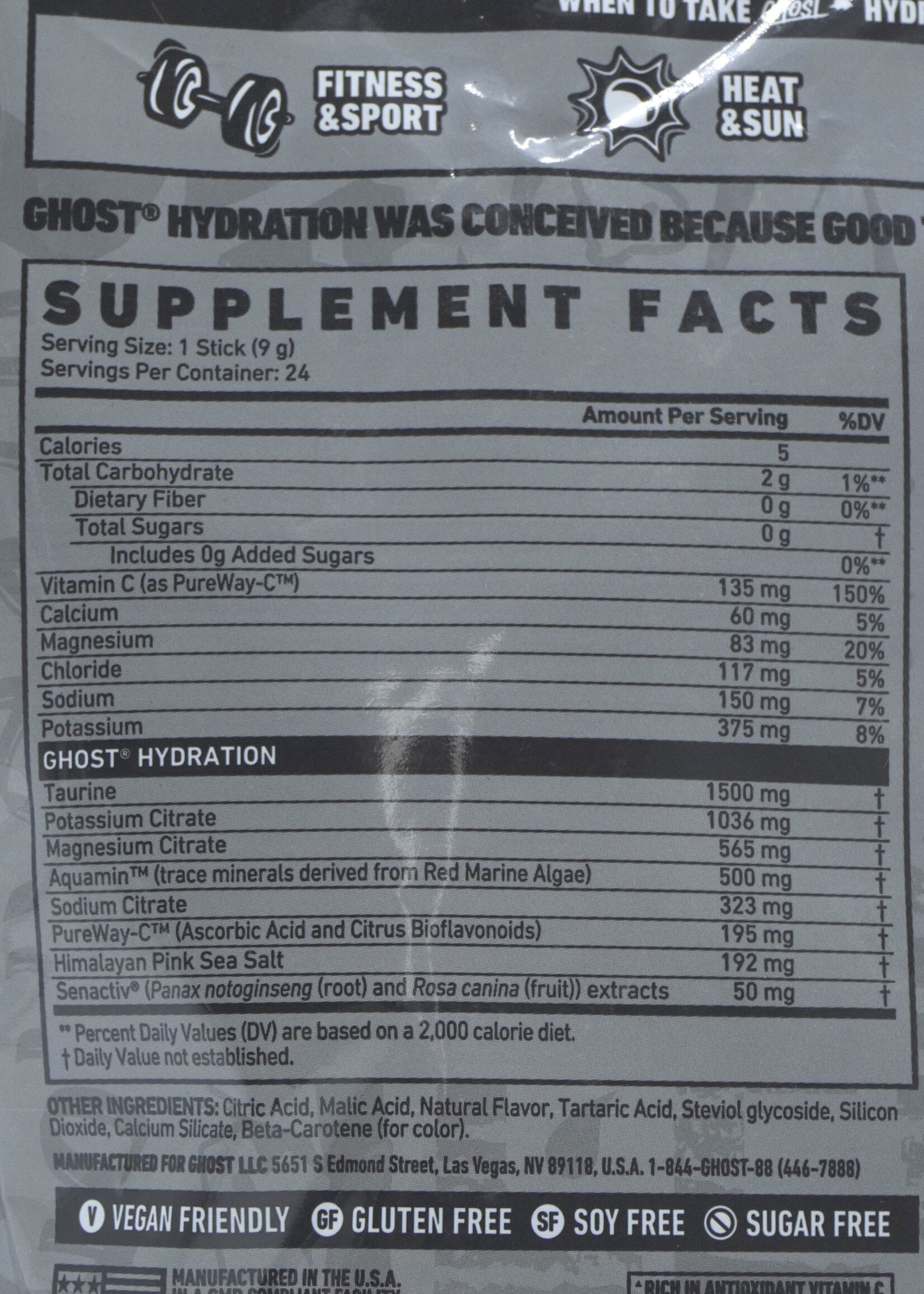 GHOST GHOST HYDRATION 24 SERV LEMON CRUSH