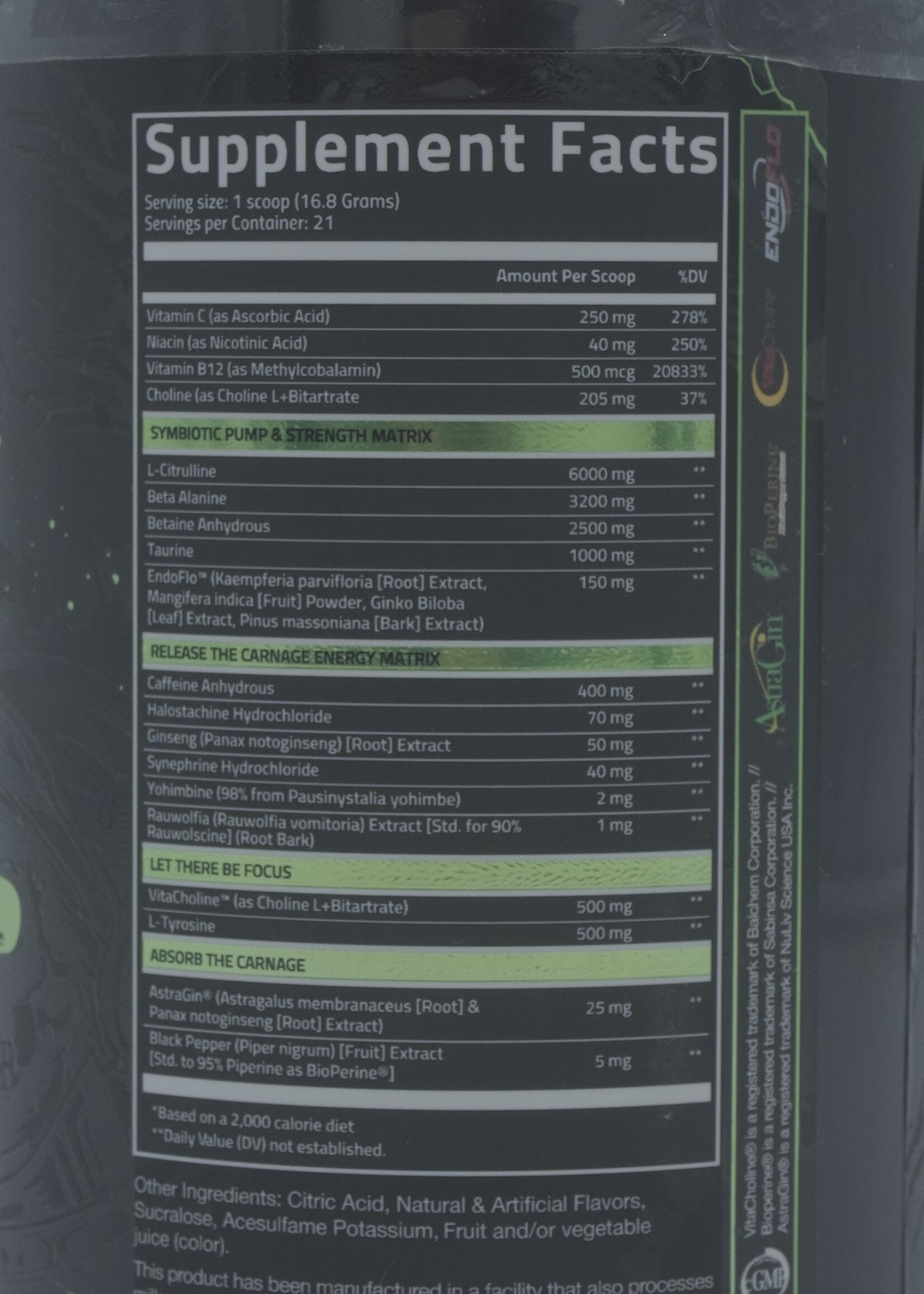 NUTRIFIT CARNAGE  NUTRIFIT  21 SERV ALIEN POP