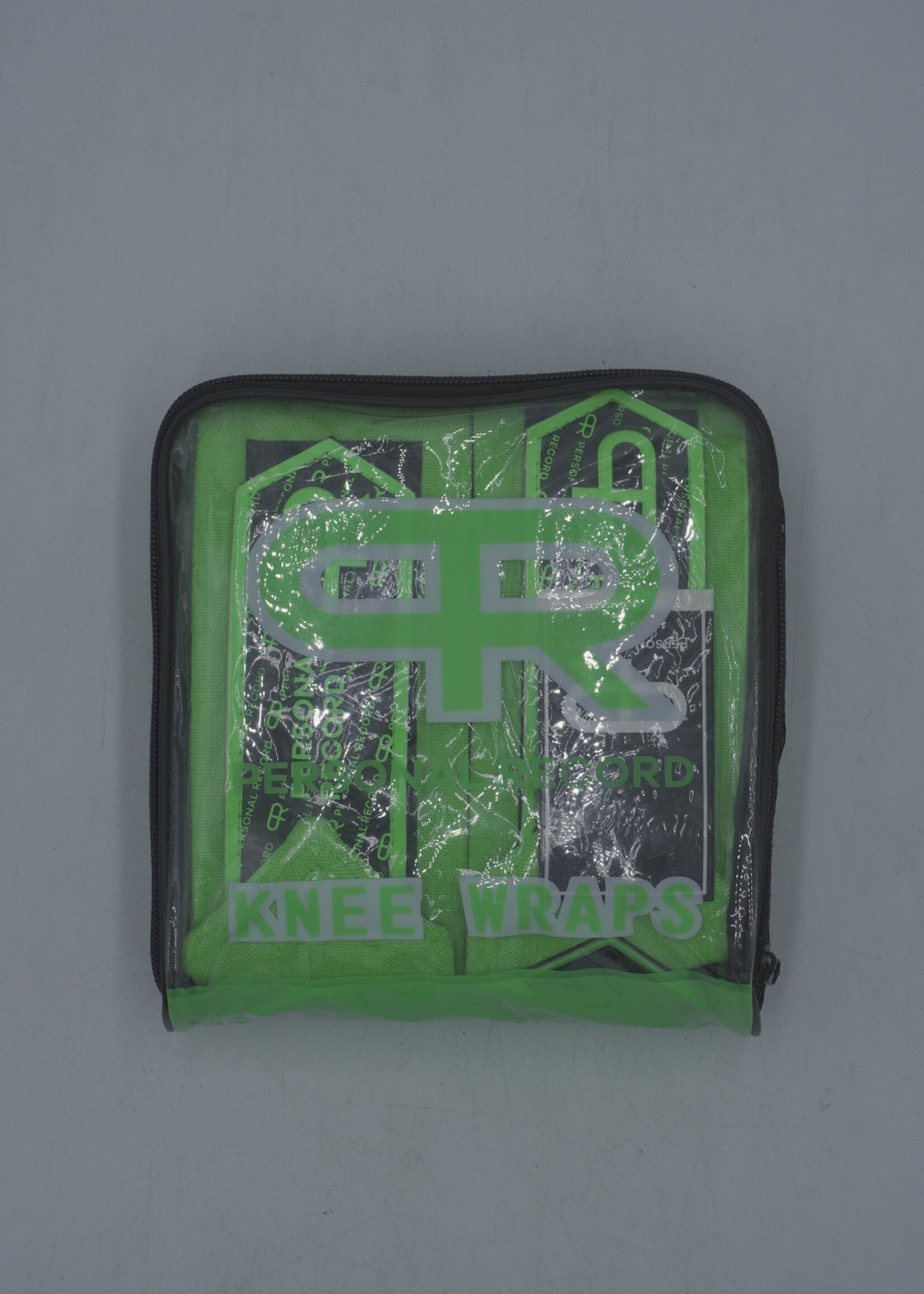 PERSONAL RECORD RODILLERAS PR (KNEE WRAPS) VERDE NEON CON NEGRO