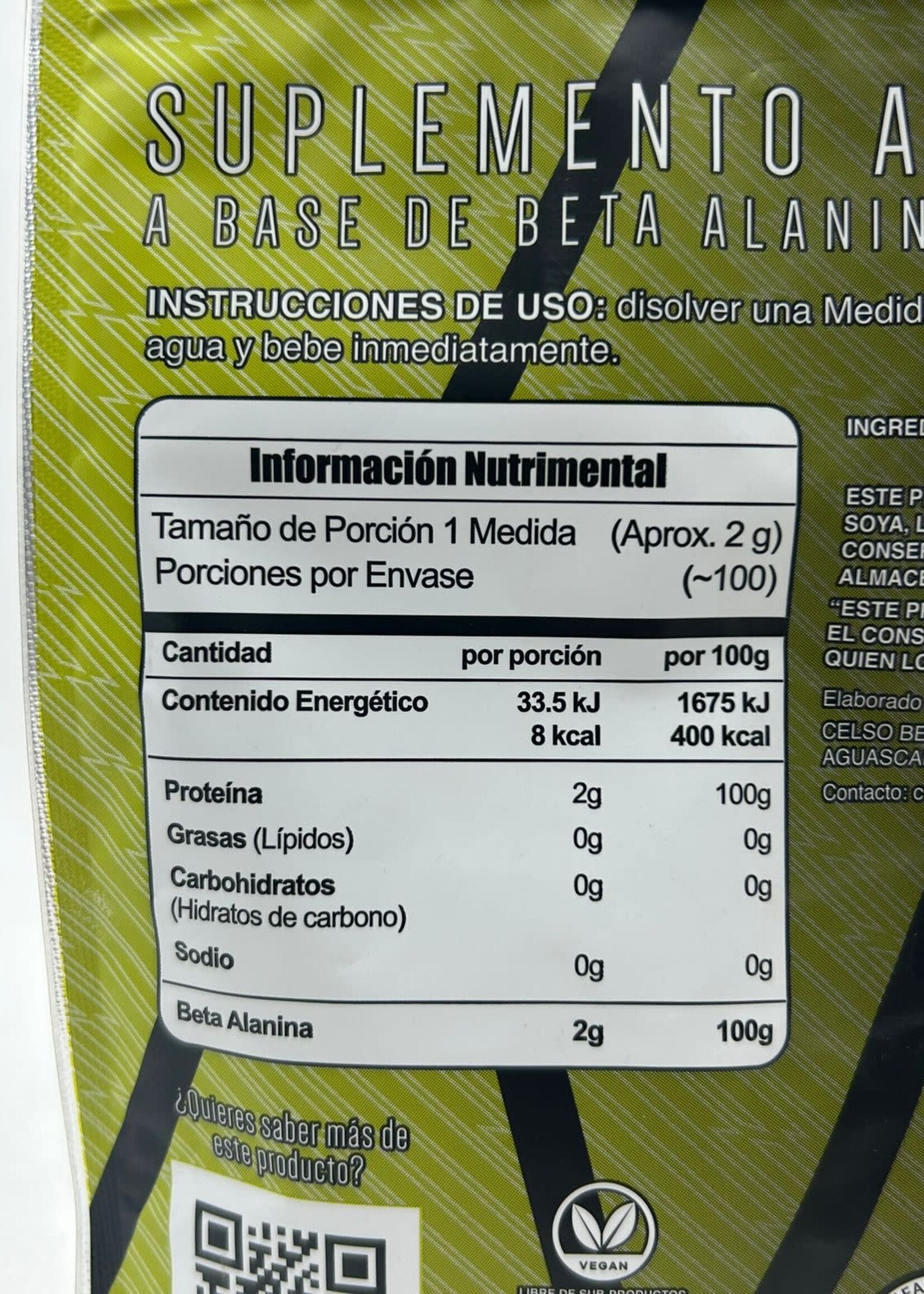 META NUTRITION BETA ALANINA META 2 GR/ 100 SERV