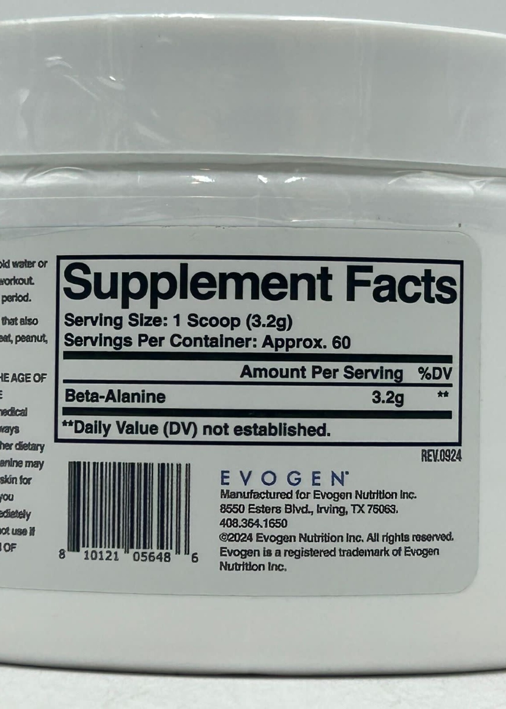 EVOGEN BETA ALANINA EVOGEN 60 SERV