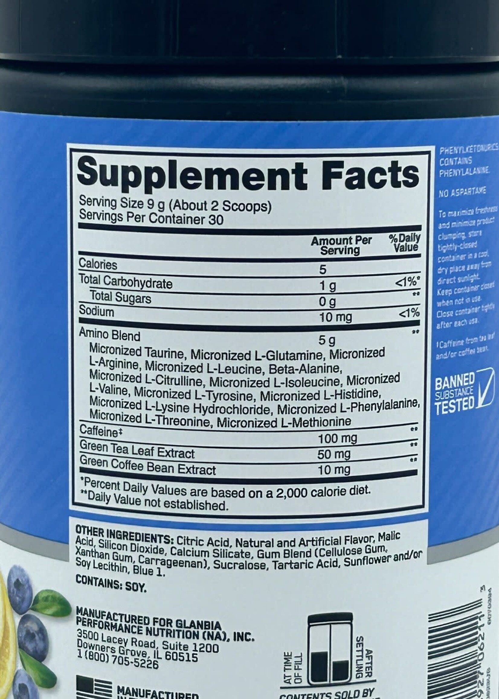 ON AMINO ENERGY 30 SERV