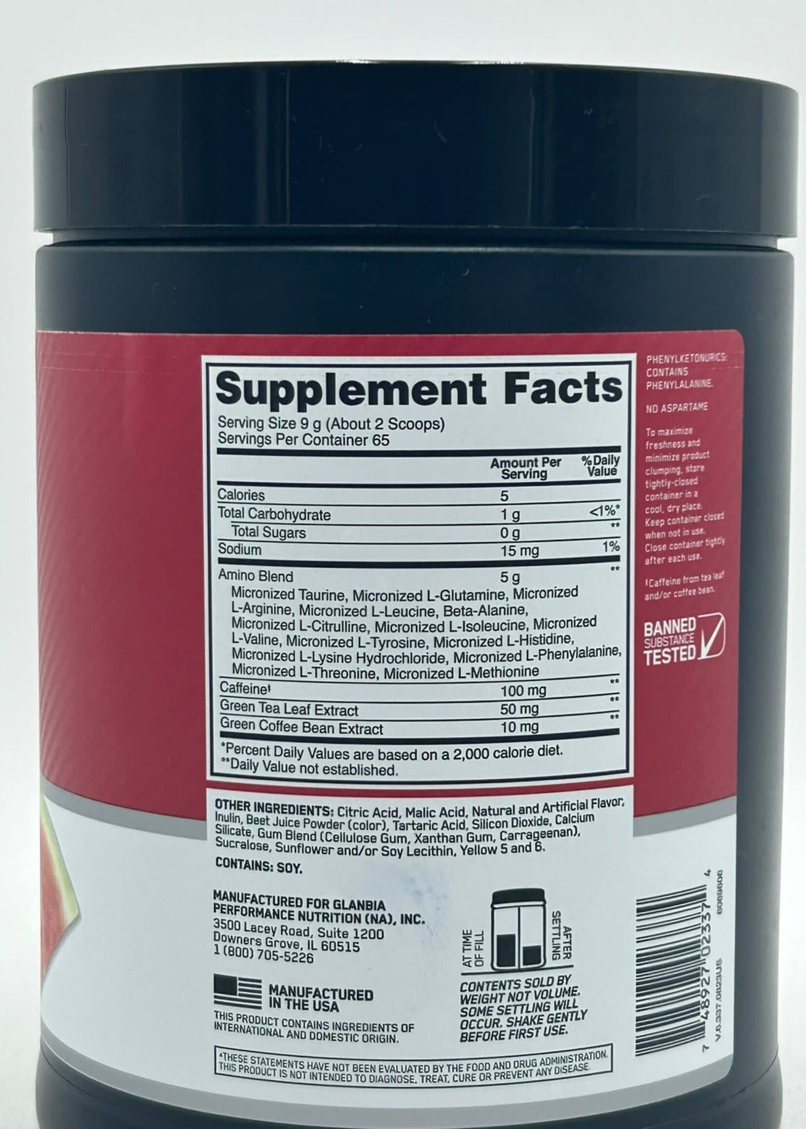 ON AMINO ENERGY ON  65 SERV
