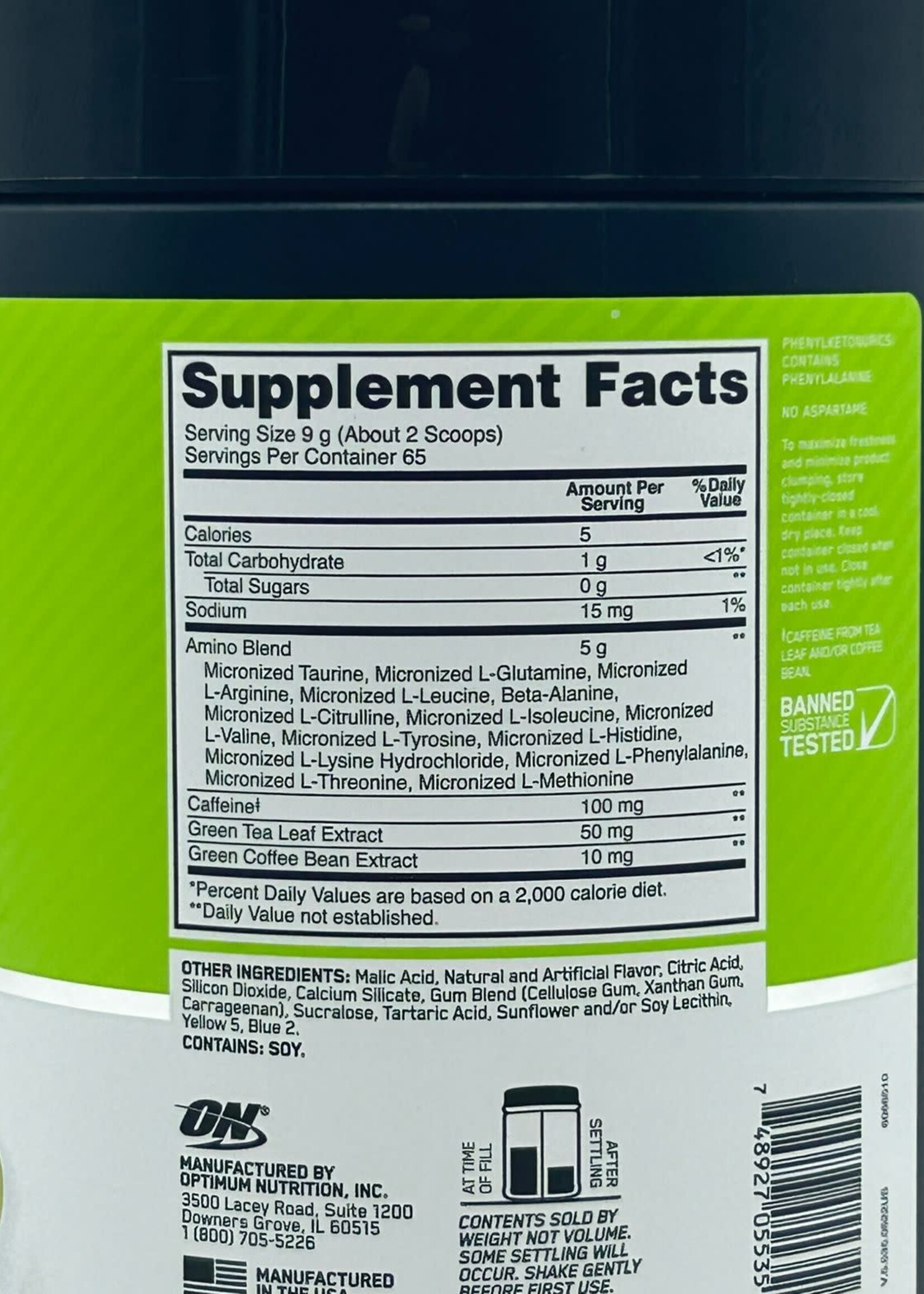 ON AMINO ENERGY ON  65 SERV
