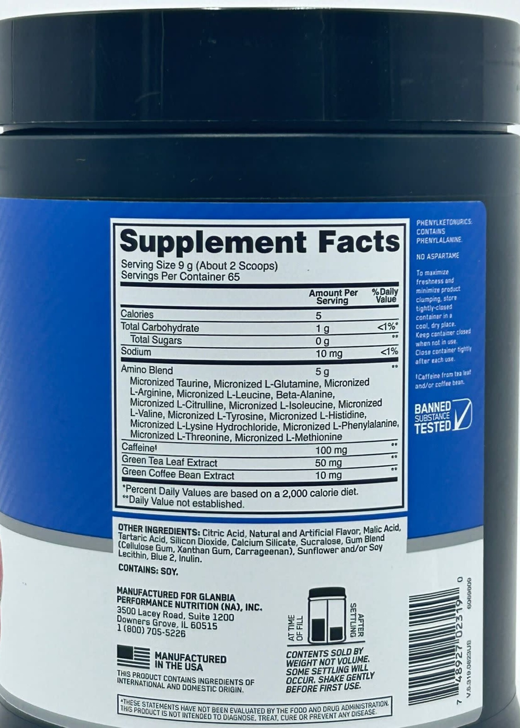 ON AMINO ENERGY ON  65 SERV