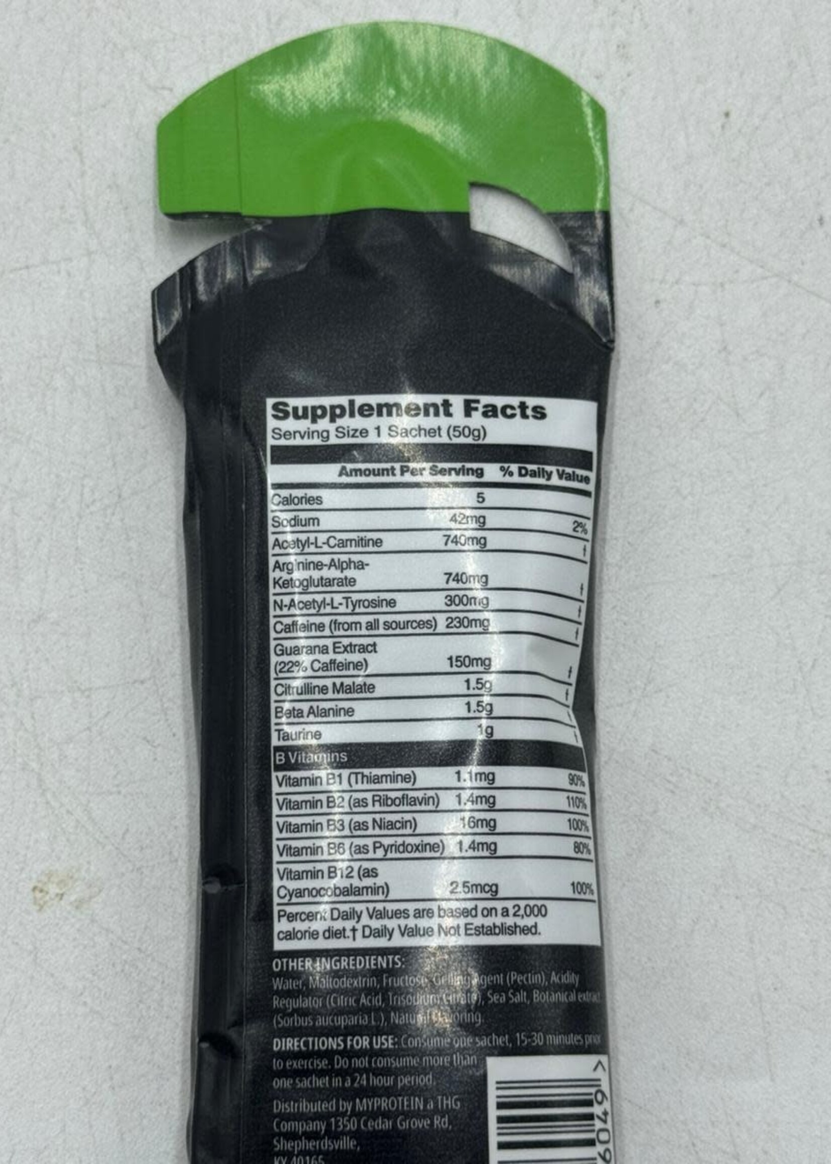 MY PROTEIN HYDROX PRE WORKOUT GEL