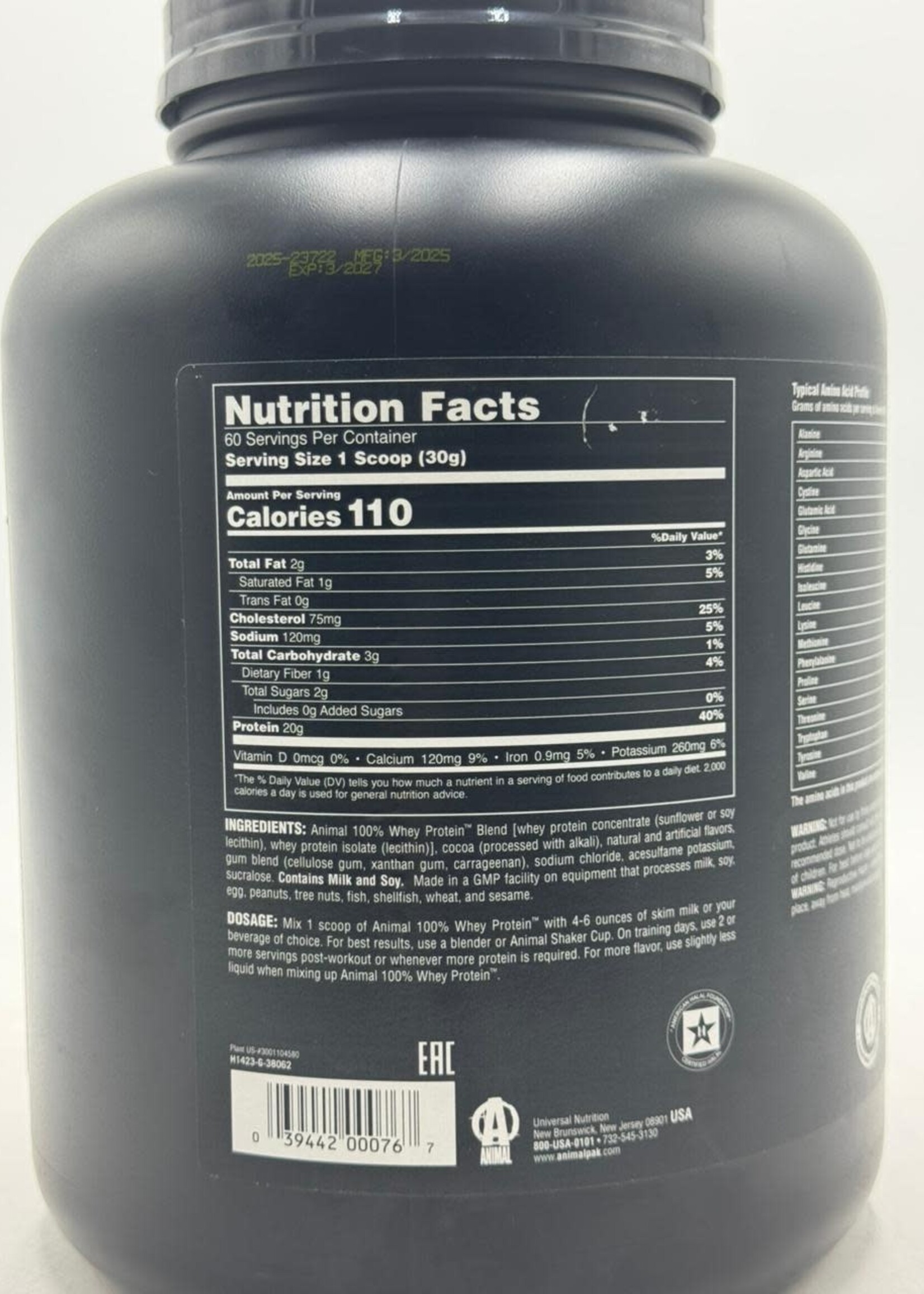 ANIMAL ISOLATE WHEY PROTEIN ANIMAL