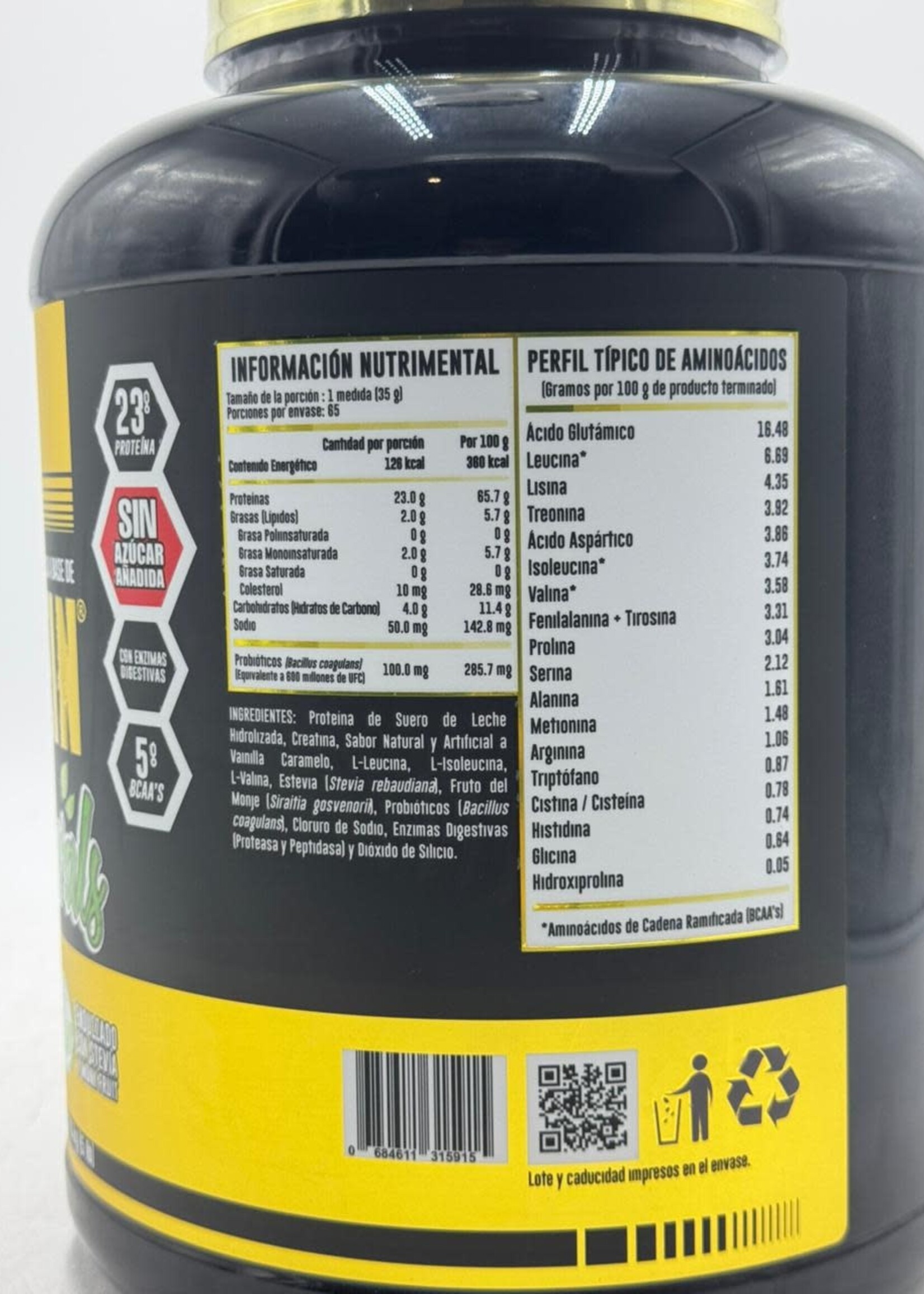 ADVANCE NUTRITION HYDROTEIN NATURALS & PROBIOTICOS(SIN AZUCAR PARA DIABETICOS)