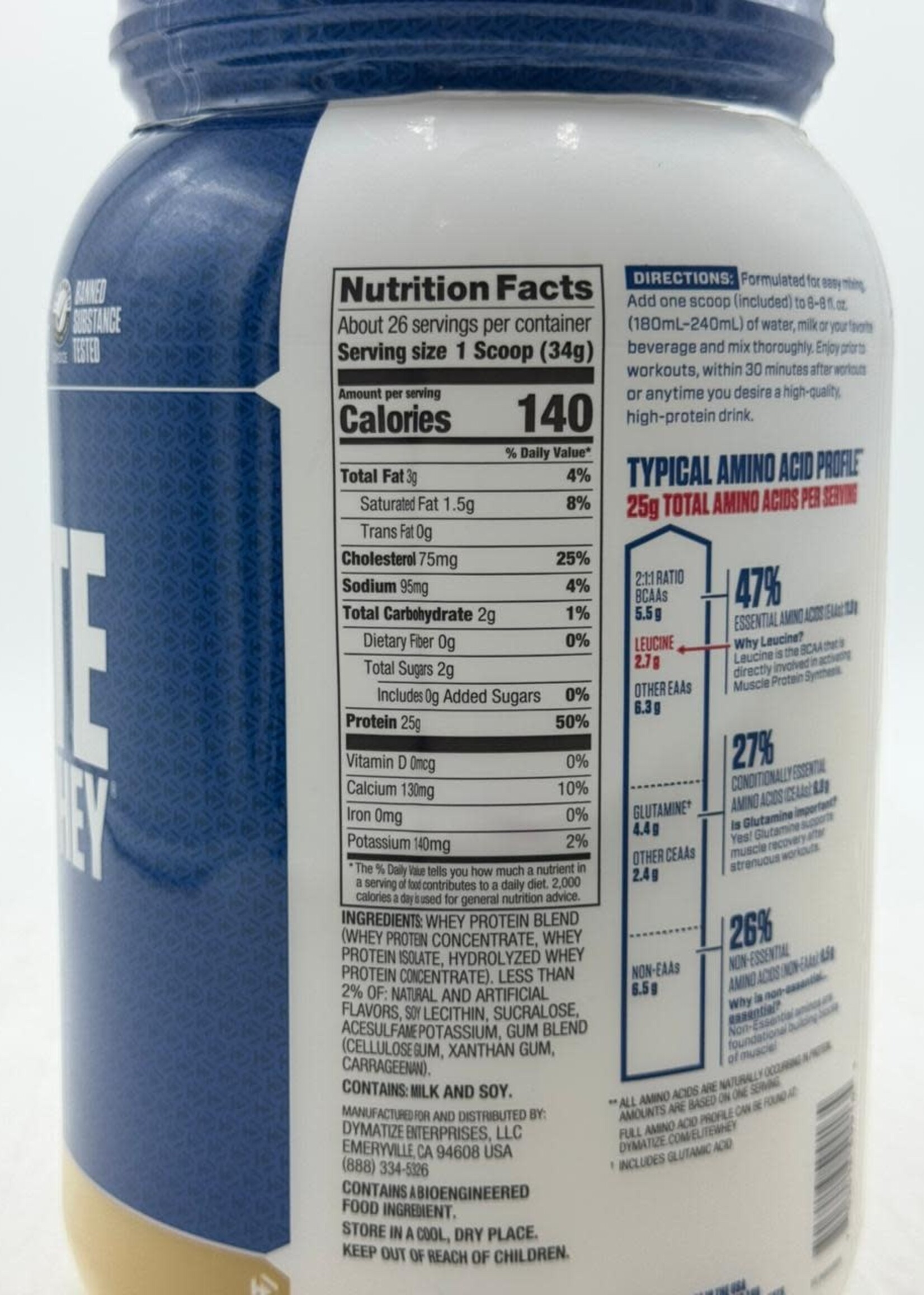 DYMATIZE ELITE WHEY 2 LB GOURMET VAINILLA