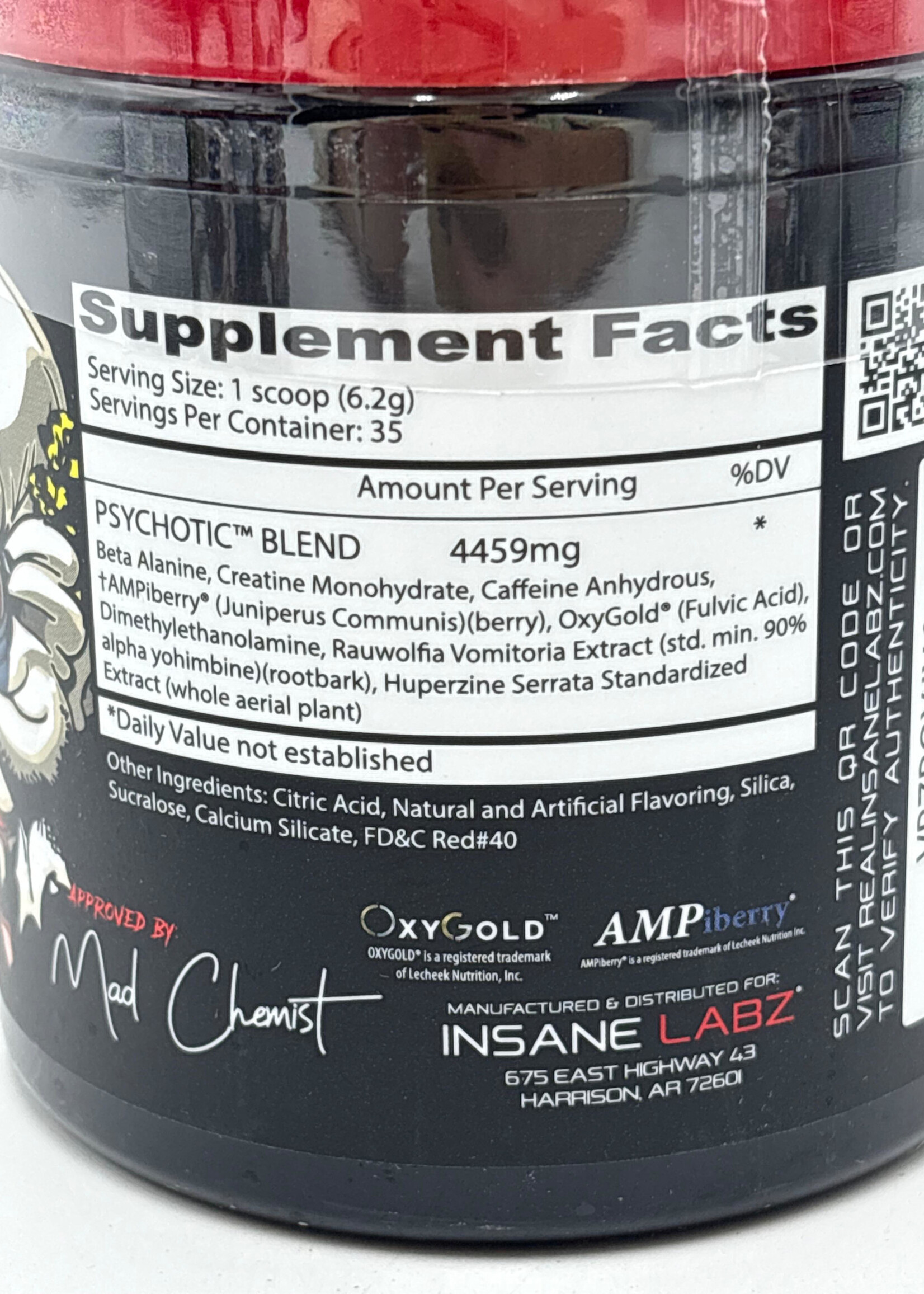 INSANE LABZ PSYCHOTIC ROJO 35 SERV