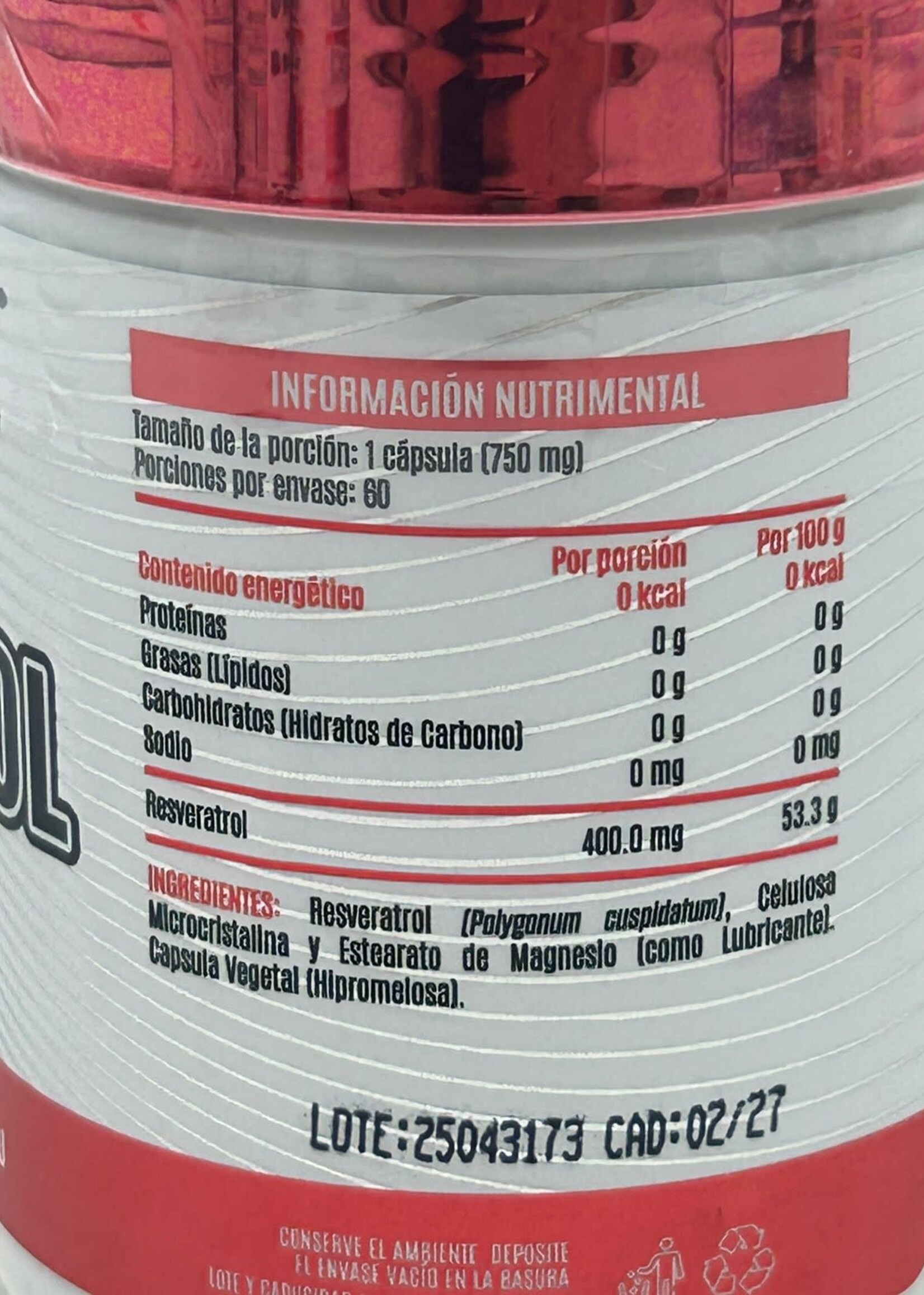 ADVANCE NUTRITION RESVERATROL 60 CAP 700 MG ADVANCE