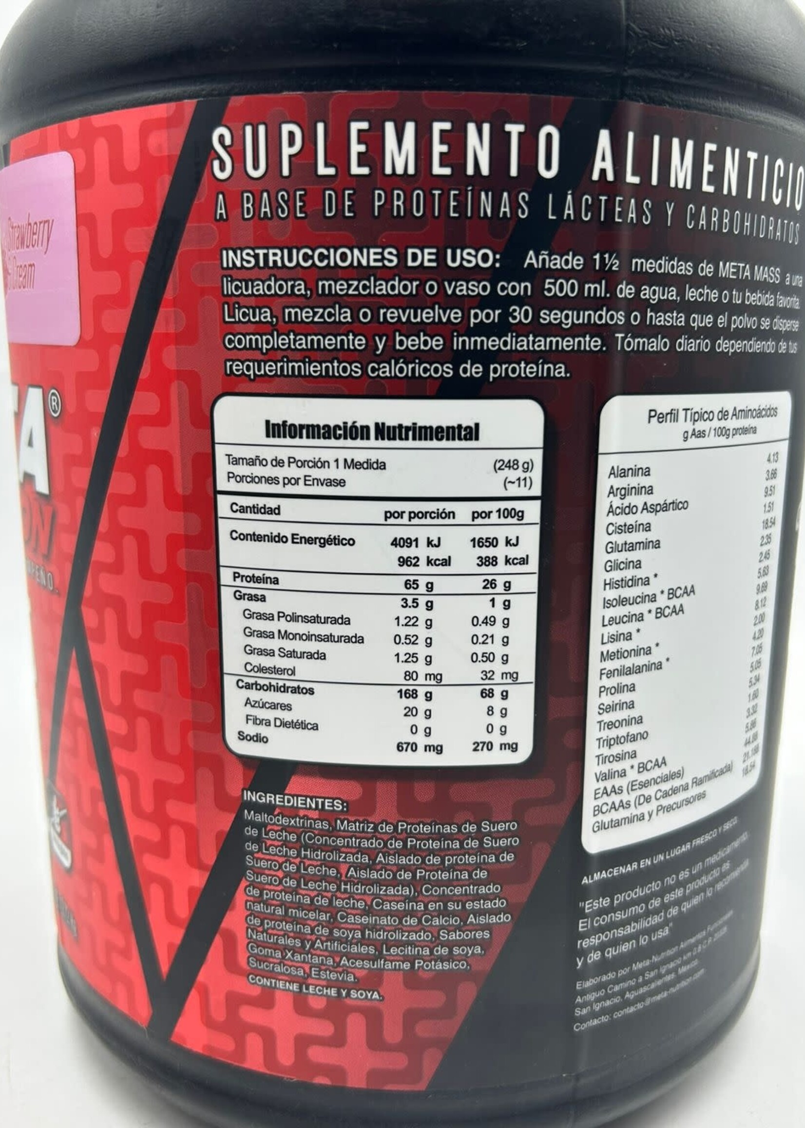 META NUTRITION META MASS (meta nutrition) 6 LB 11 SERV