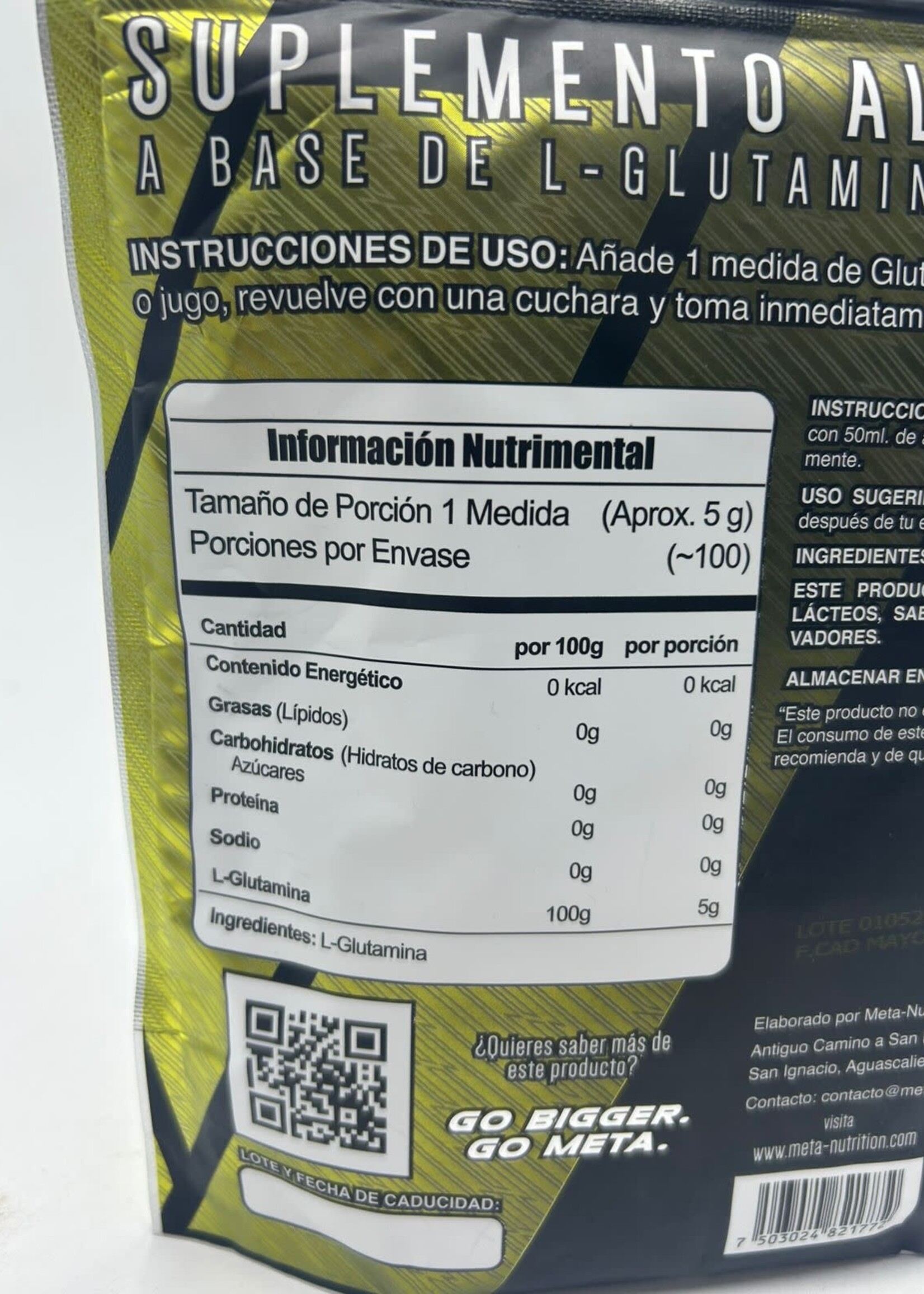 META NUTRITION GLUTAMINA META