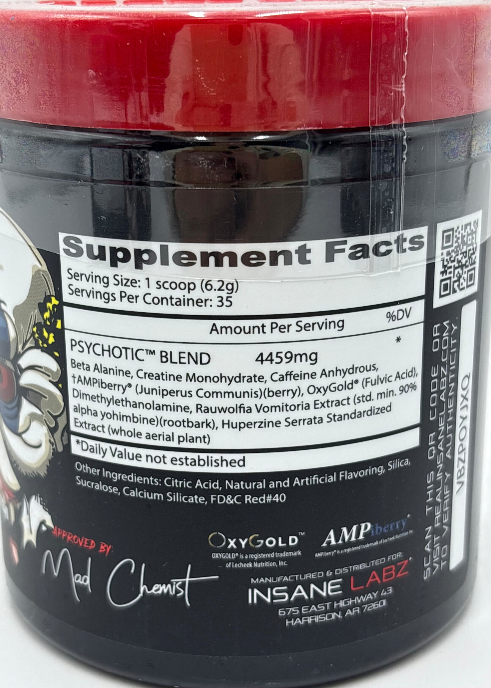 INSANE LABZ PSYCHOTIC ROJO 60 SERV