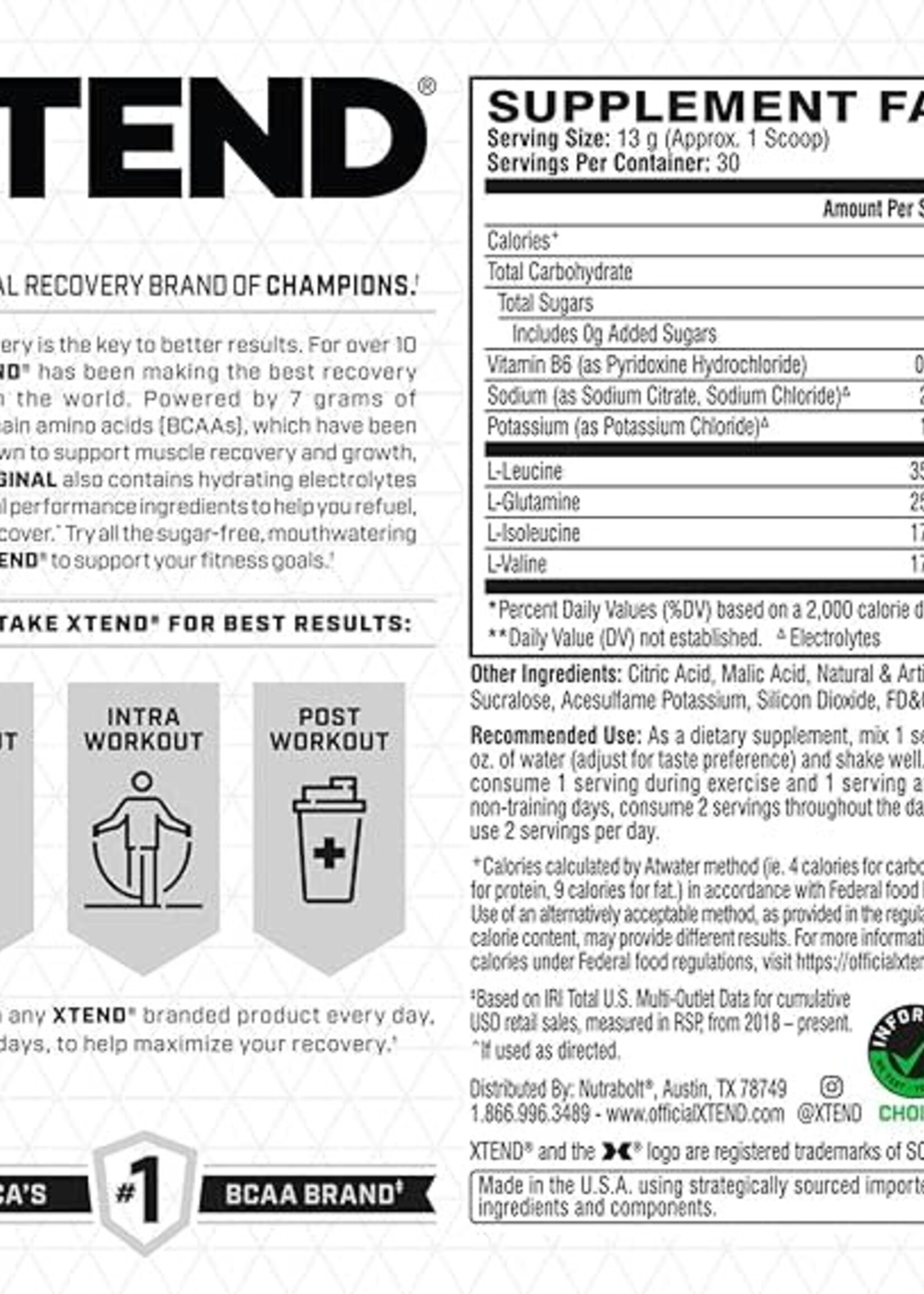 SCIVATION XTEND BCAA 30 SERV