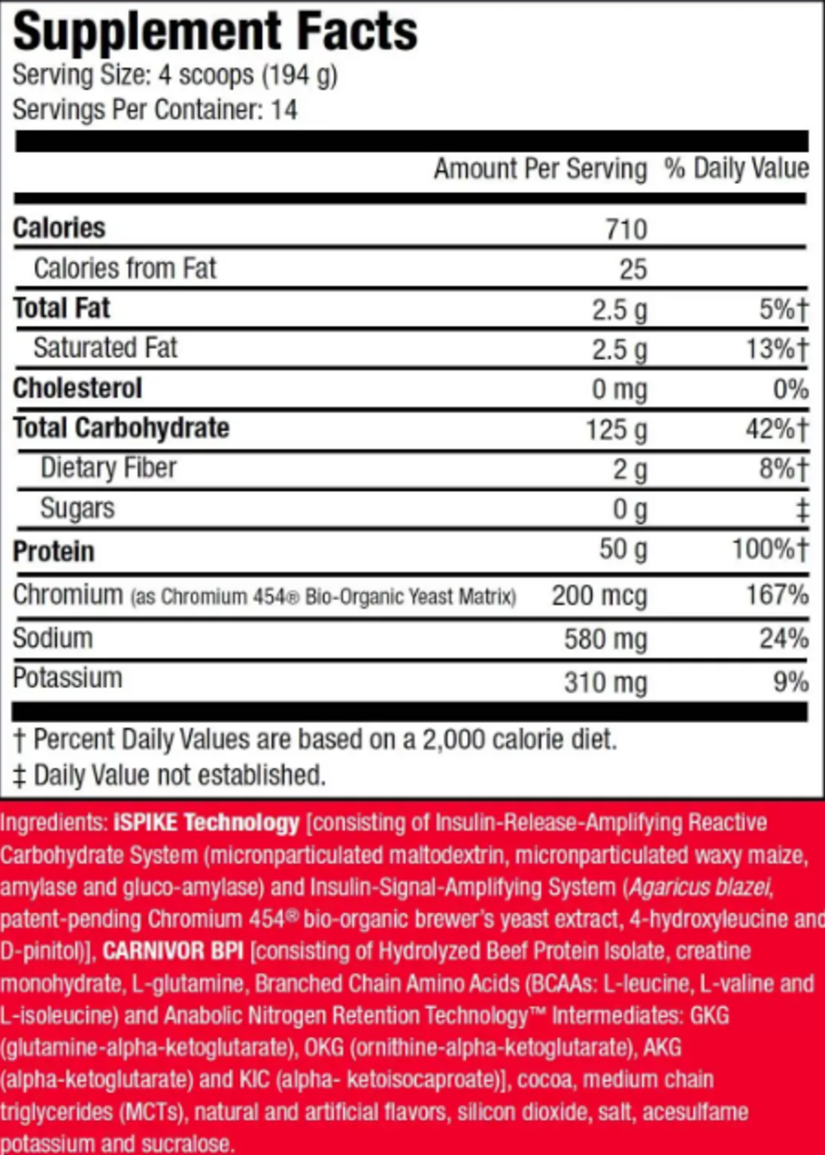 MUSCLE MEDS CARNIVOR MASS 6 LB