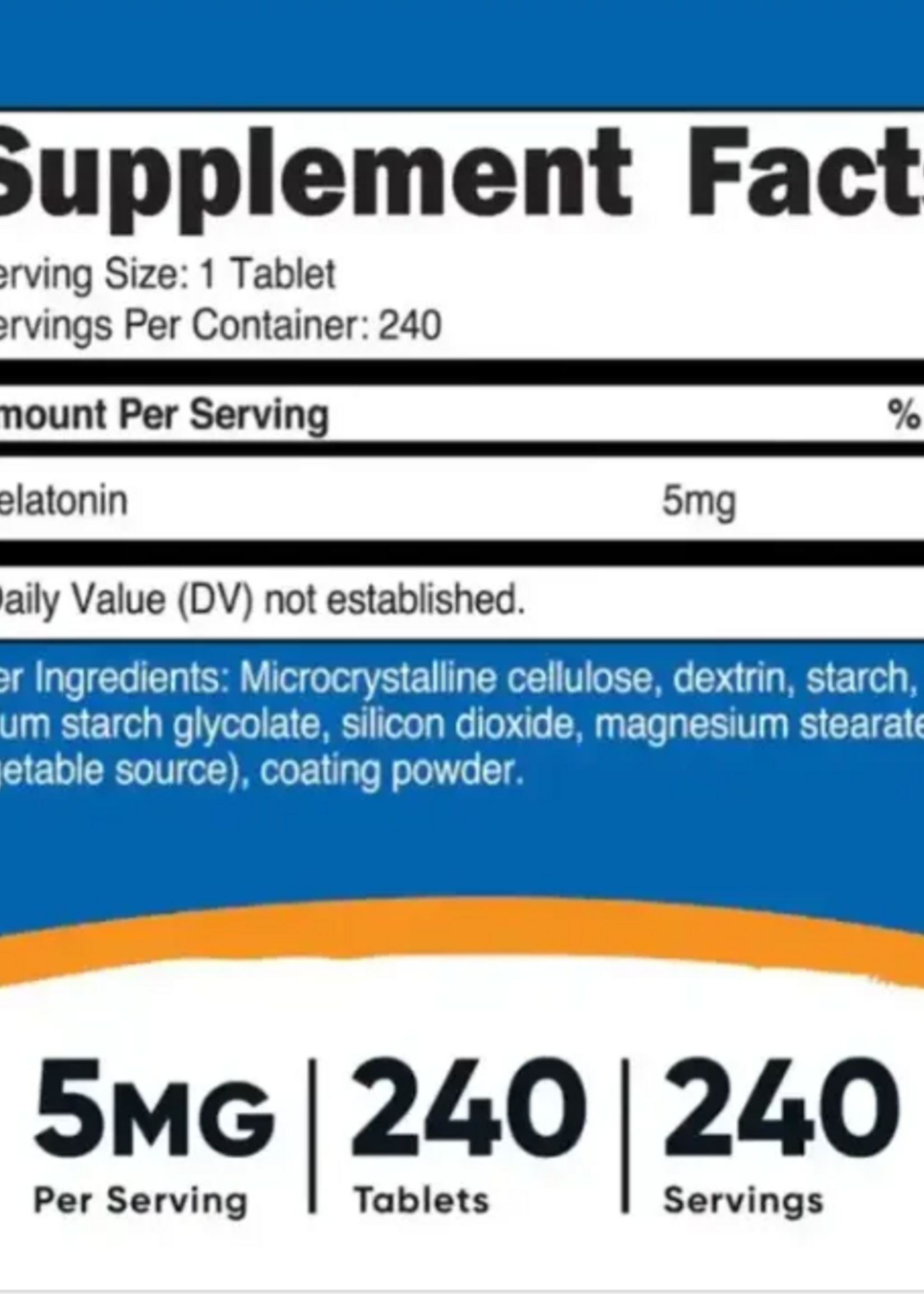 NUTRICOST MELATONINA 5MG 240 TAB NUTRICOST