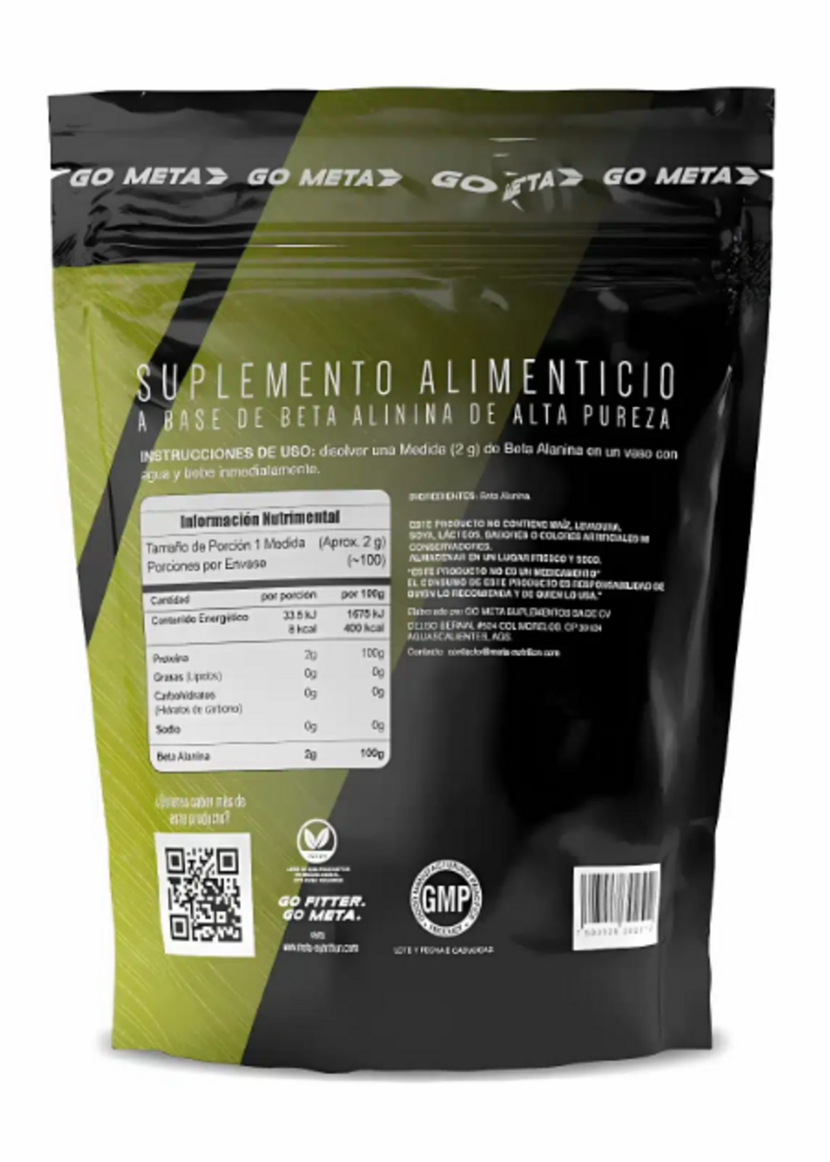 META NUTRITION BETA ALANINA META 2 GR/ 100 SERV