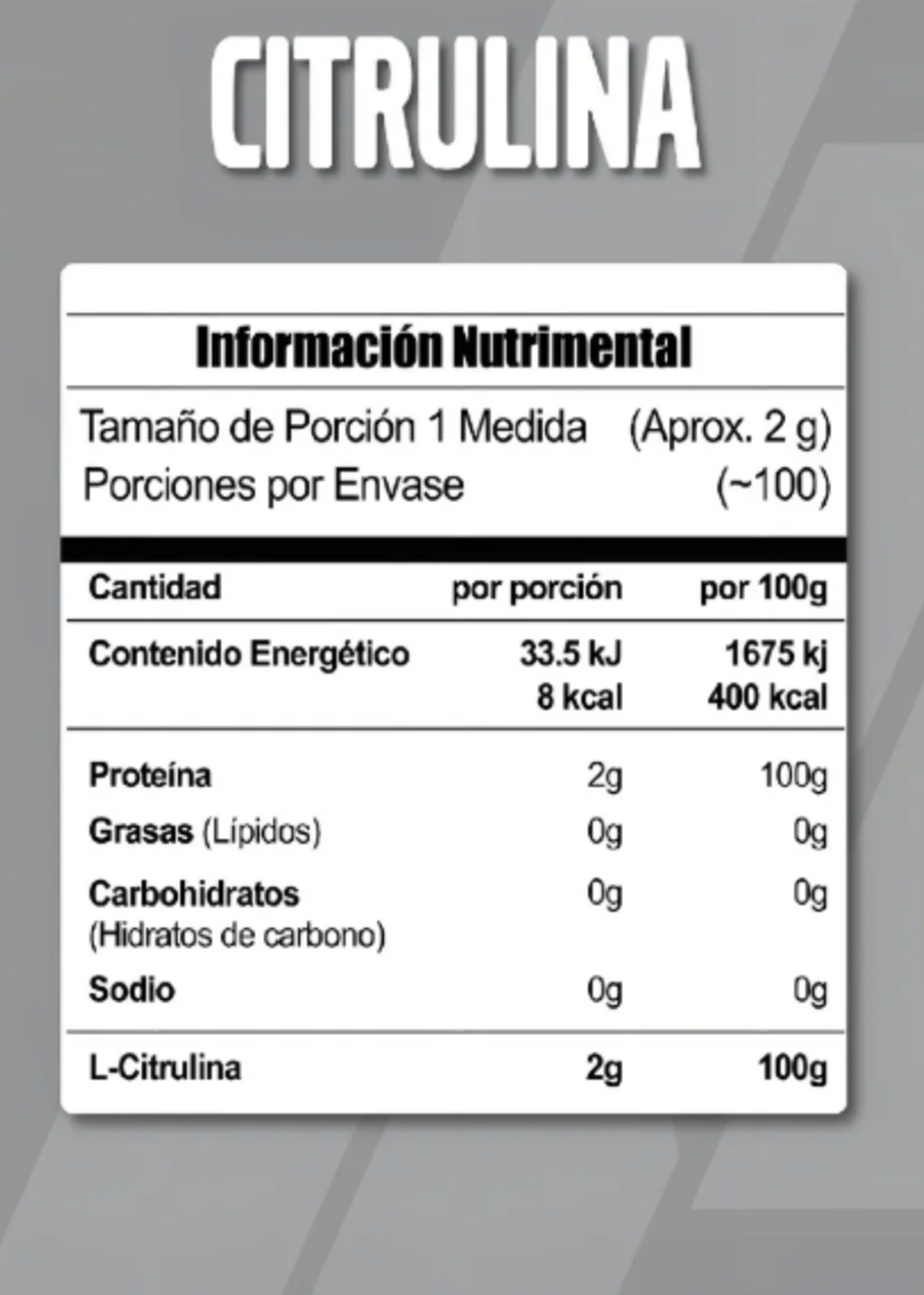 META NUTRITION CITRULINA META 100 SERV