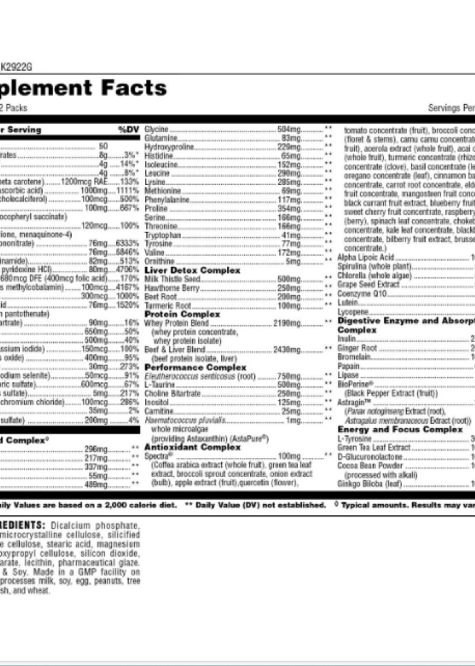 ANIMAL ANIMAL PAK (Multivitamínico) 30 PACK