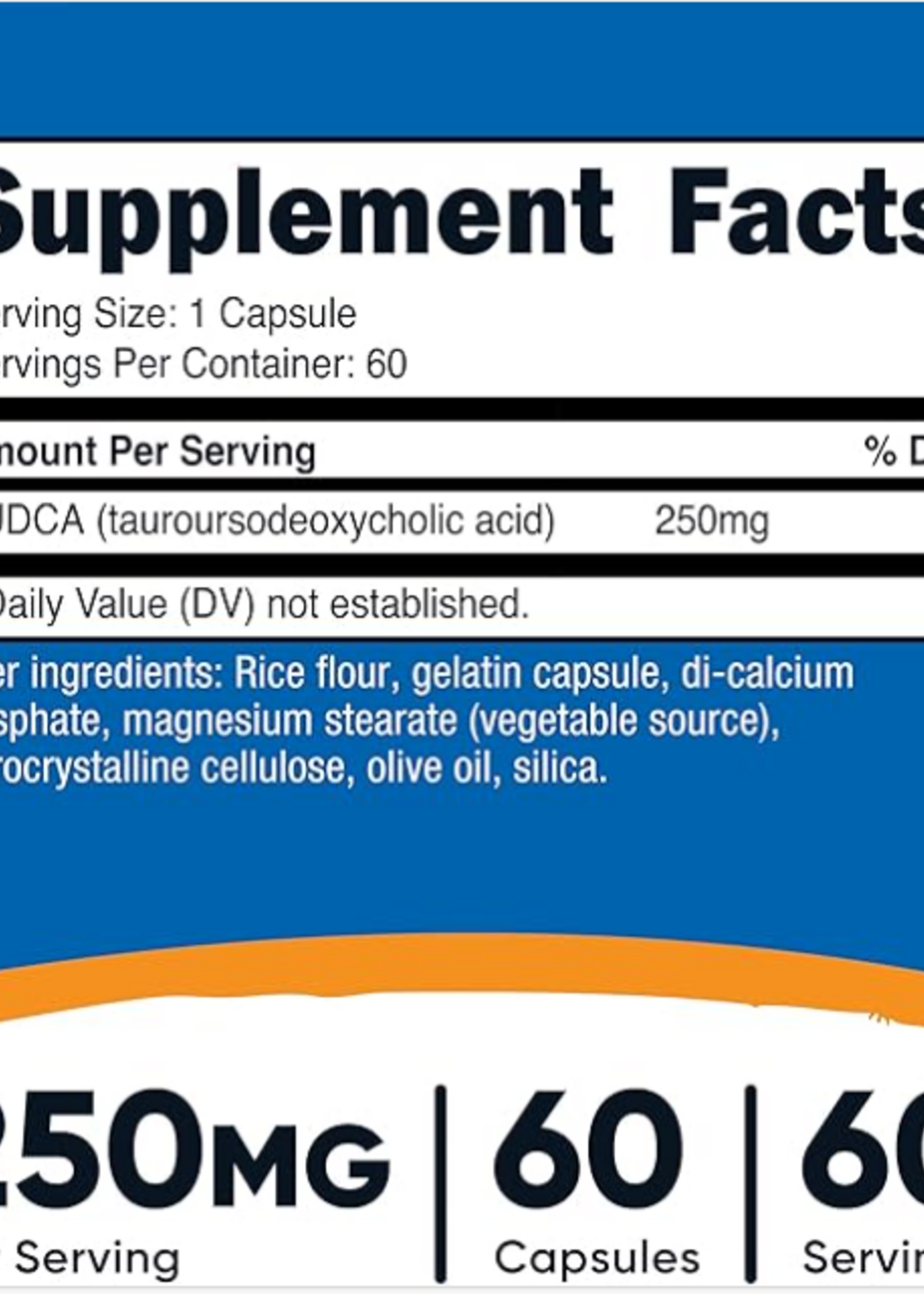 NUTRICOST TUDCA 250 MG 60 CAP/ 60 SV NUTRICOST
