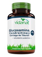VIDANAT GLUCOSAMINA, CONDROITINA Y CARTILAGO DE TIBURON VIDANAT 100 CAPS