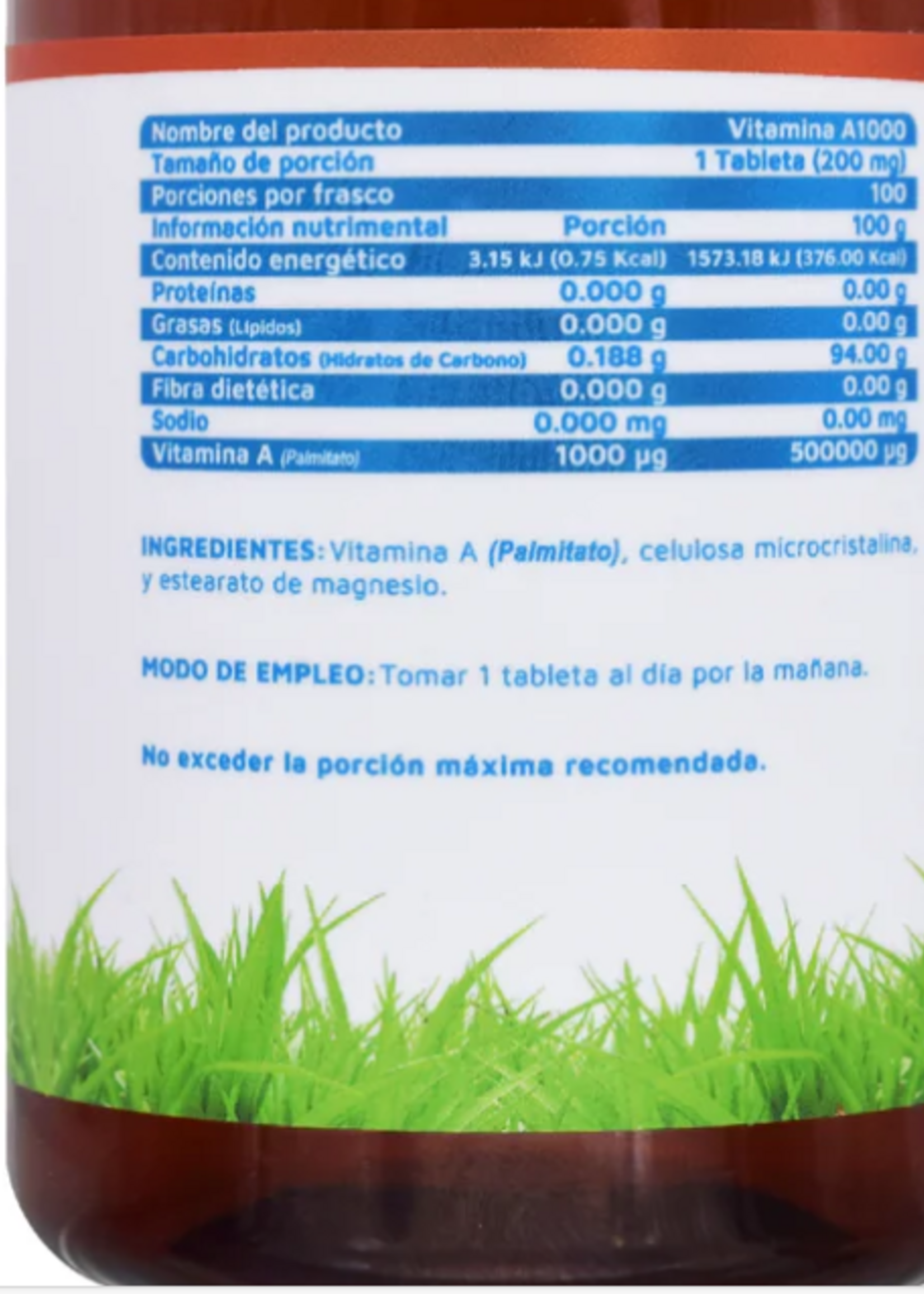 VIDANAT VITAMINA A 1000 MG 100 TAB VIDANAT