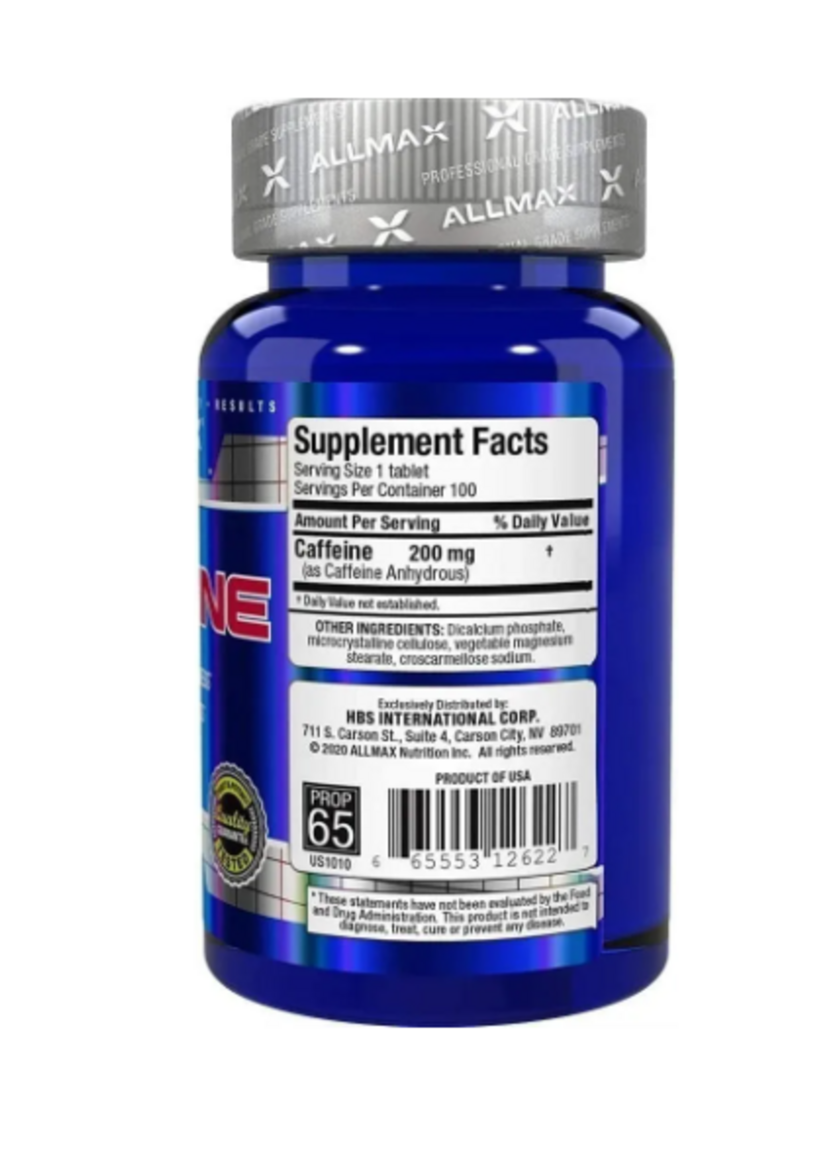 ALLMAX CAFFEINA ALLMAX 200 MG/100 CT