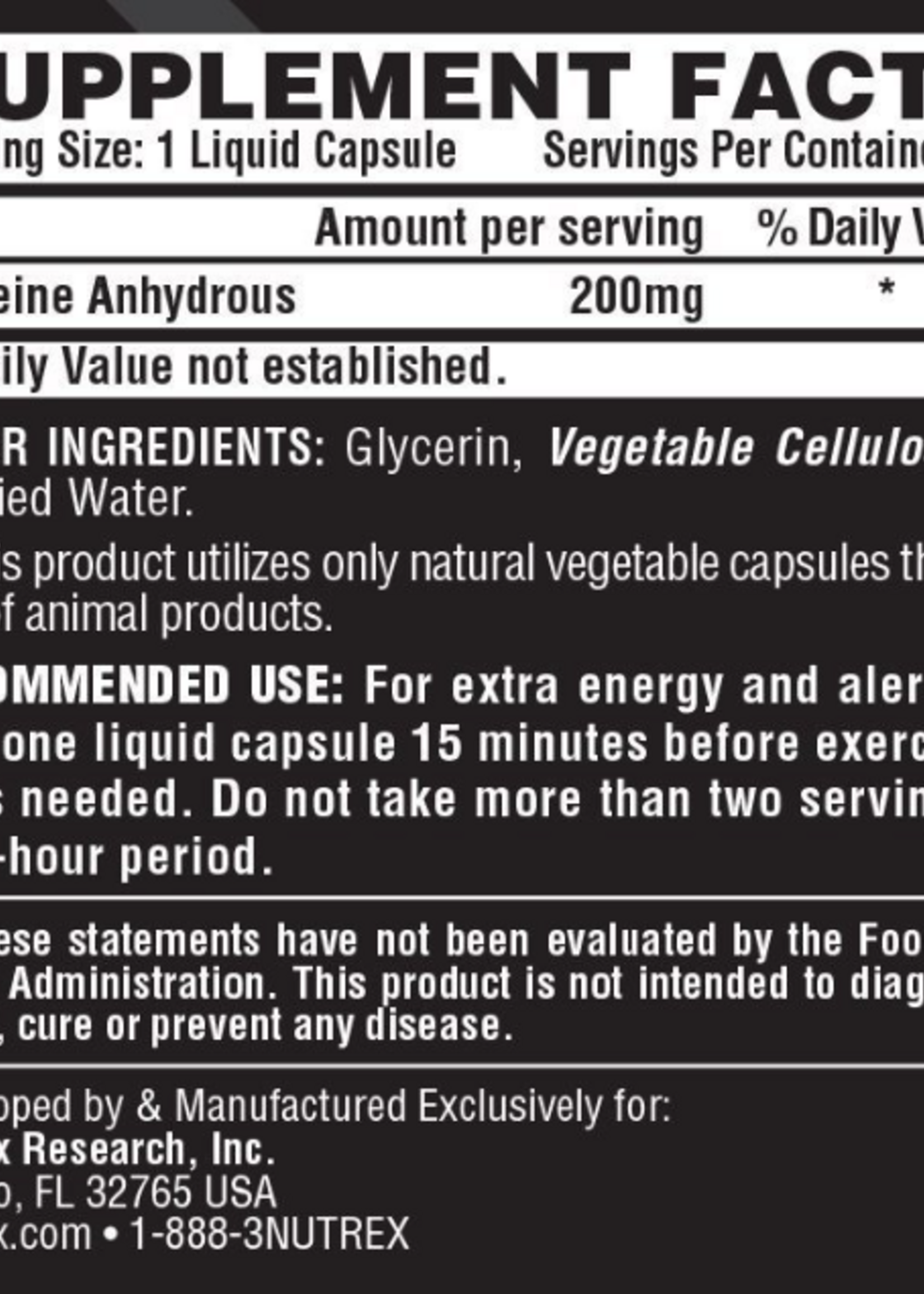 NUTREX CAFFEINA NUTREX 200 MG/60 CAP