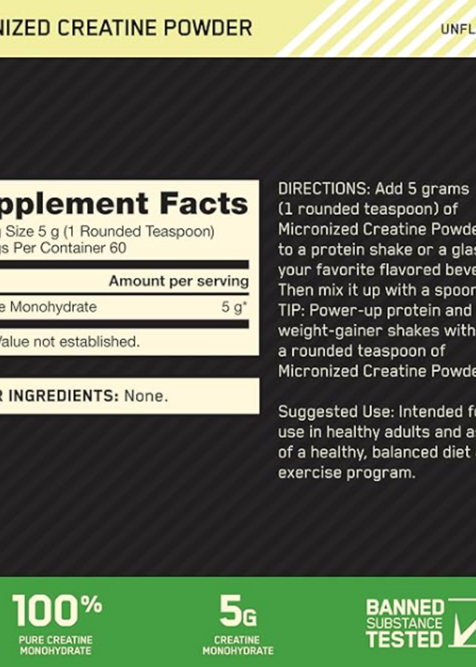 ON CREATINA ON (OPTIMUM NUTRITION)