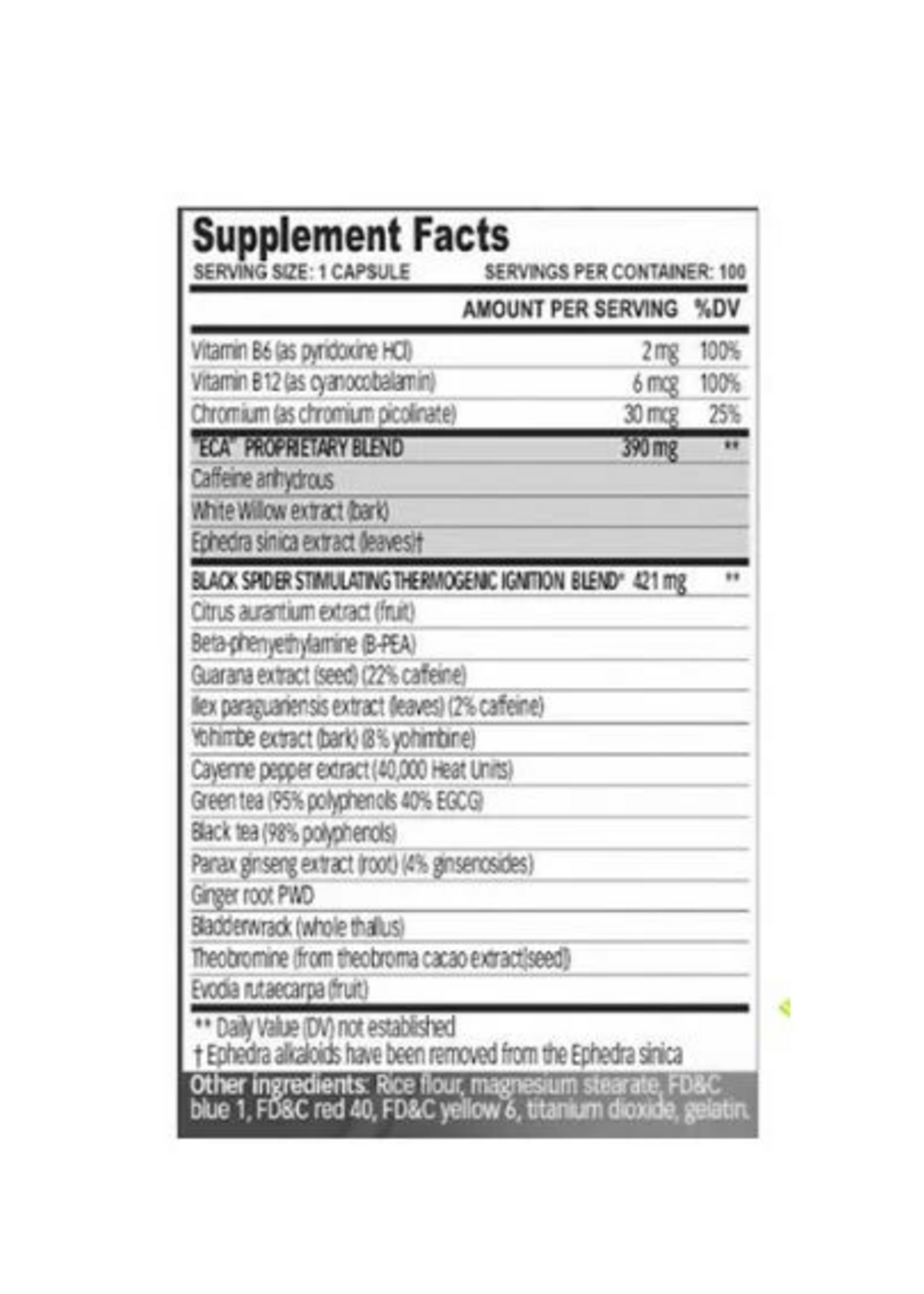 CLOMA PHARMA BLACKSPIDER 100 CAP