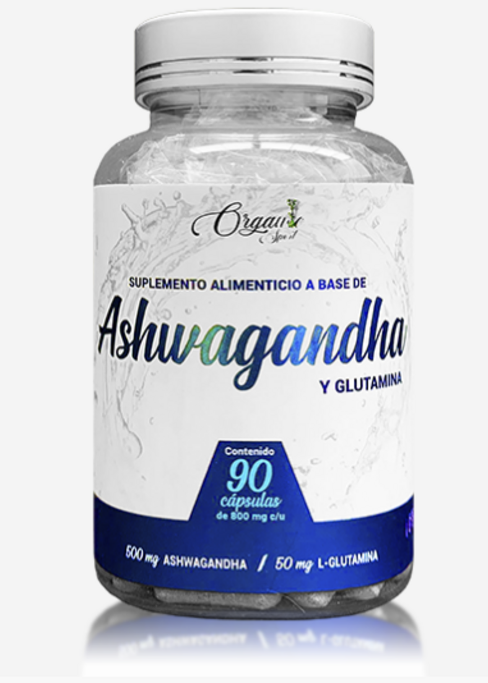 ORGANIC SPORT ASHWAGANDA y GLUTAMINA ORGANIC  500 MG 90 CAP
