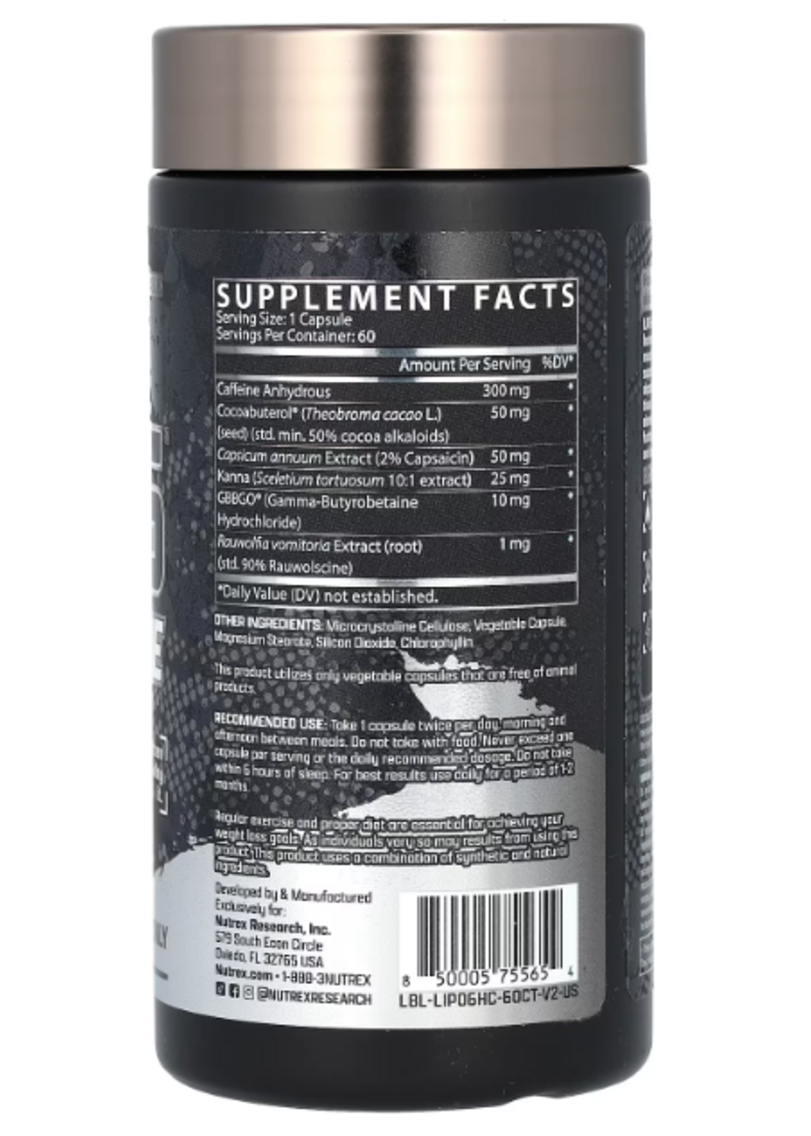 NUTREX LIPO 6 HARDCORE BLANCO 60 TAB