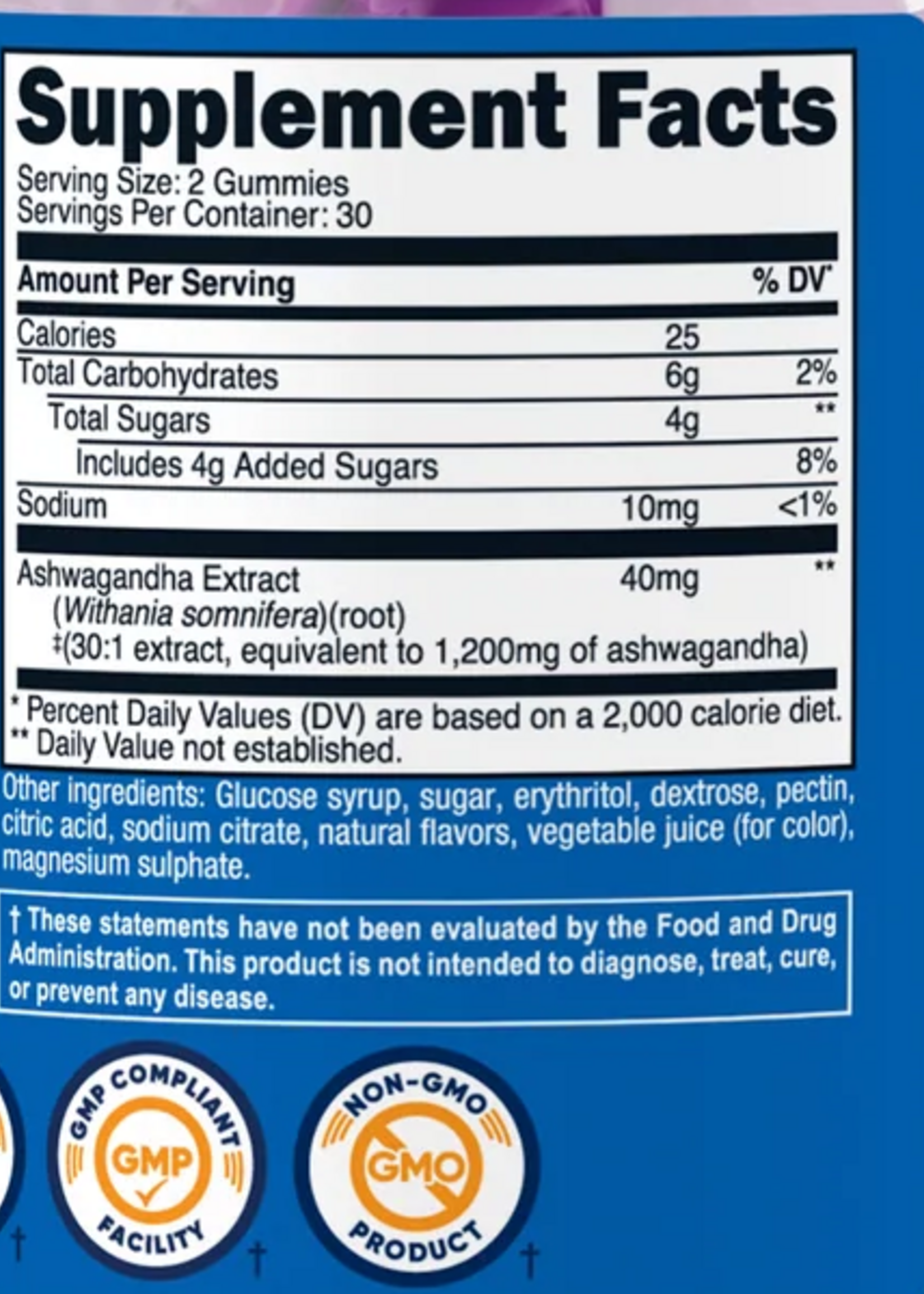 NUTRICOST ASHWAGANDA GUMMIES 1,200MG 30 SERV NUTRICOST 60 GOMITAS