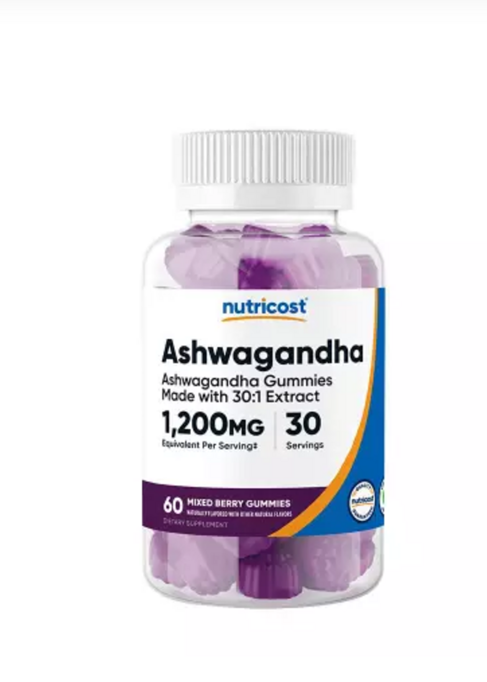 NUTRICOST ASHWAGANDA GUMMIES 1,200MG 30 SERV NUTRICOST 60 GOMITAS