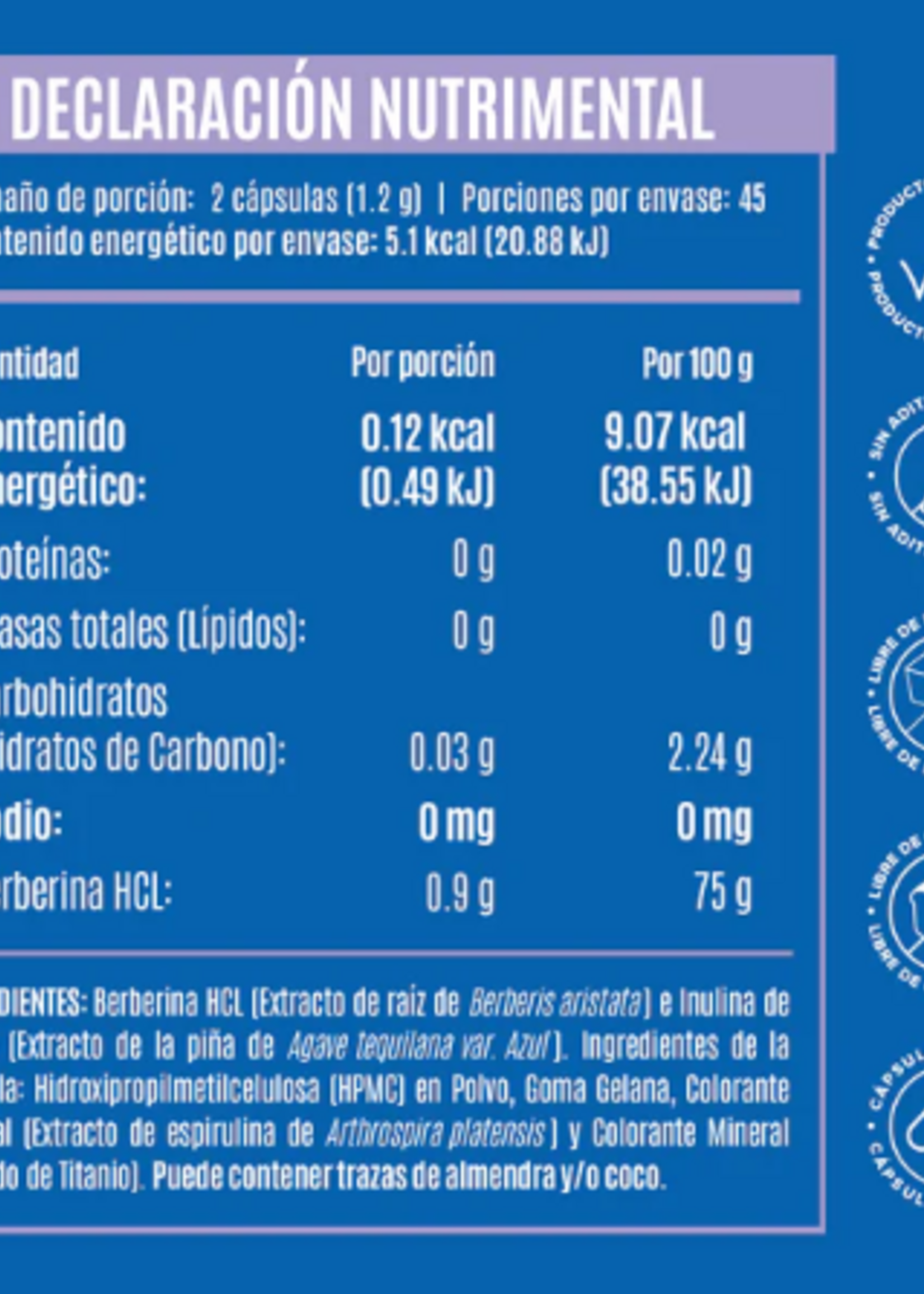 BIRDMAN BERBERINA HCL 90 CAPS BIRDMAN