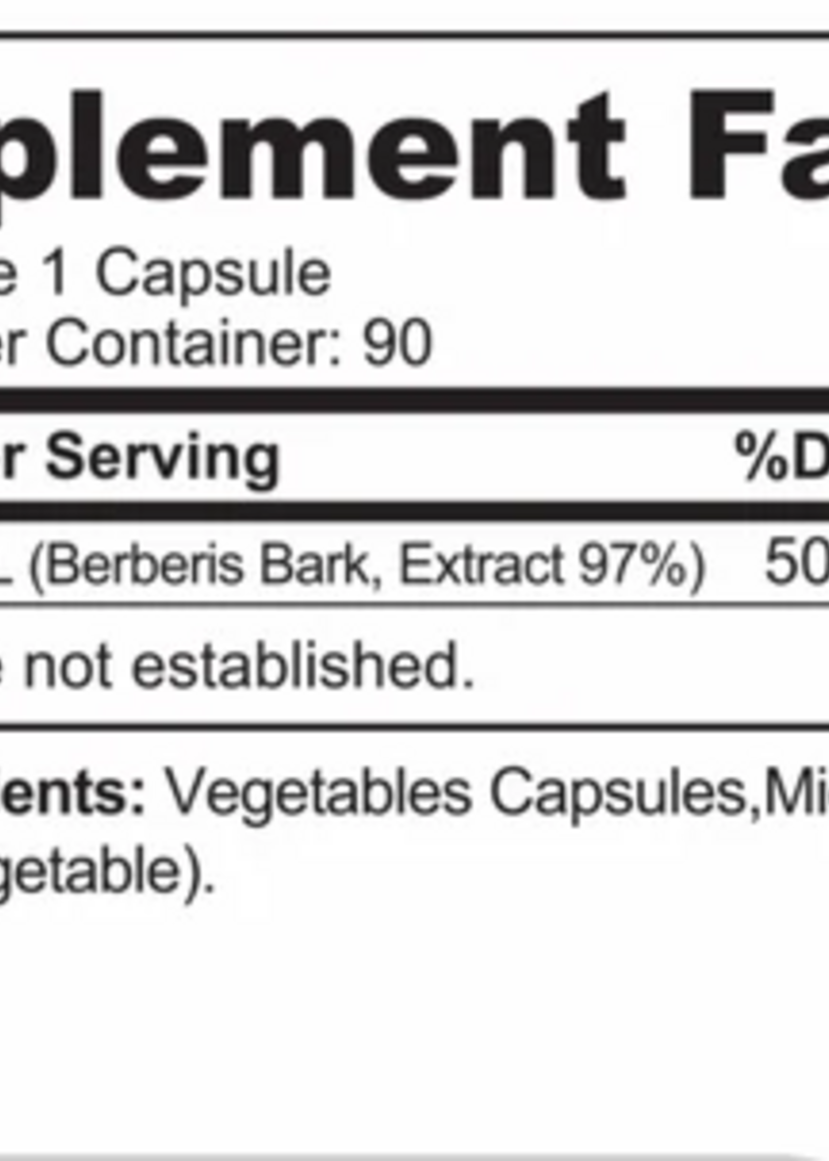 PURE NUTRITION BERBERINA PURE NUTRITION 500 MG/60 CAP