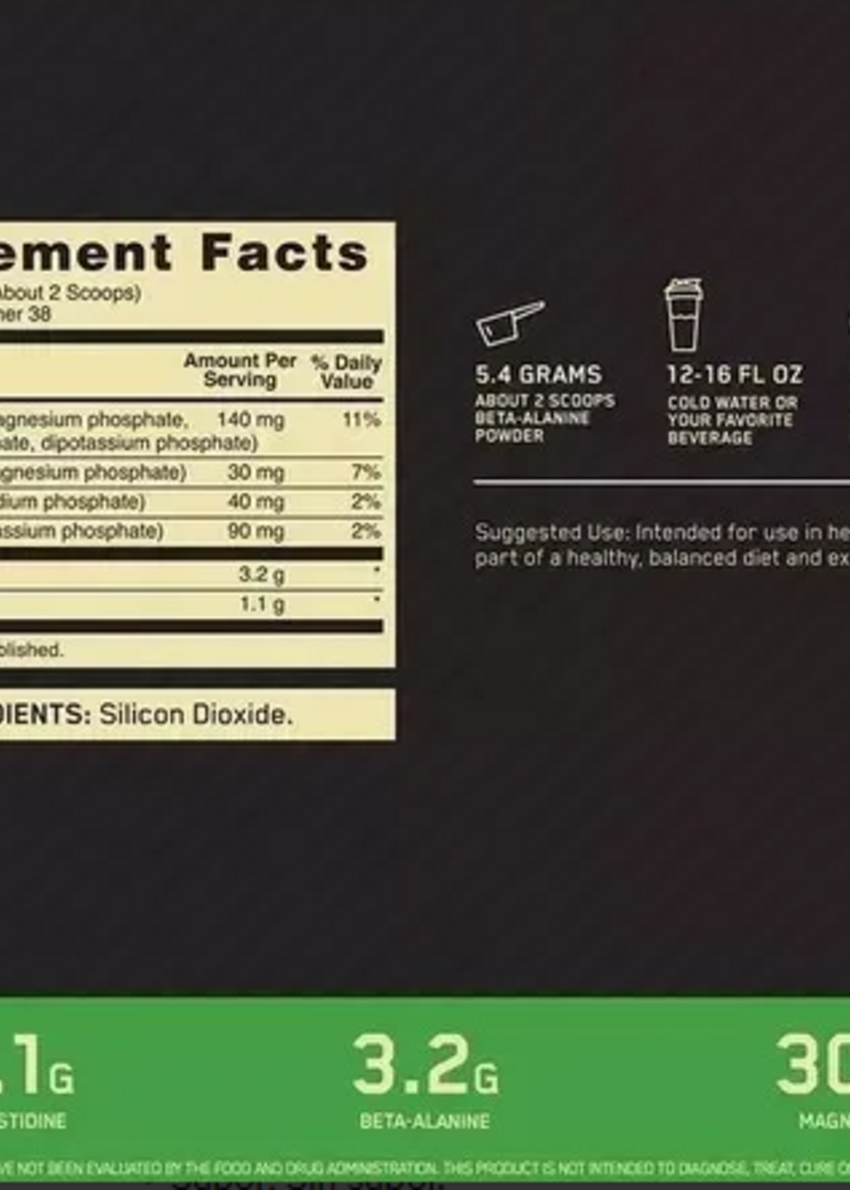 ON BETA ALANINA ON 3.2 GR/ 38 SERV