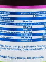 VIDANAT BIOTINA COLÁGENO Y VITAMINA C 180 TAB VIDANAT