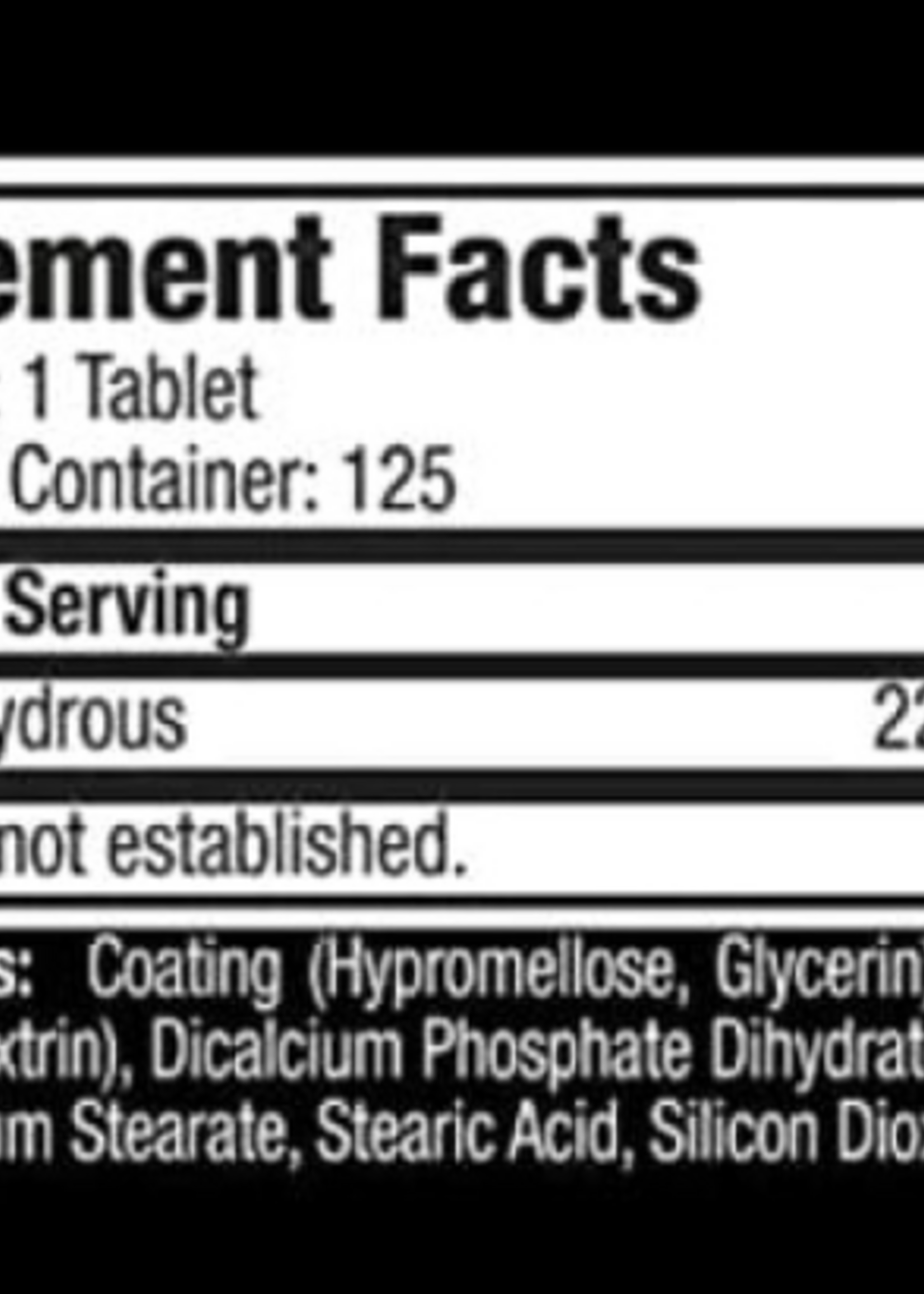 MUSCLETECH CAFFEINA PLATINUM 220 MG/125 TAB