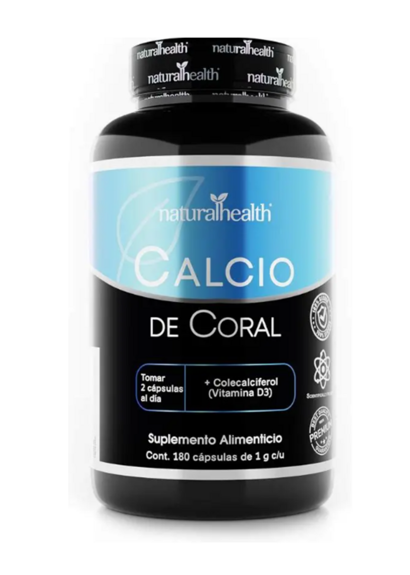 NATURAL HEALTH CALCIO DE CORAL Y VITAMINA D3 NATURAL HEALTH 180 CAP