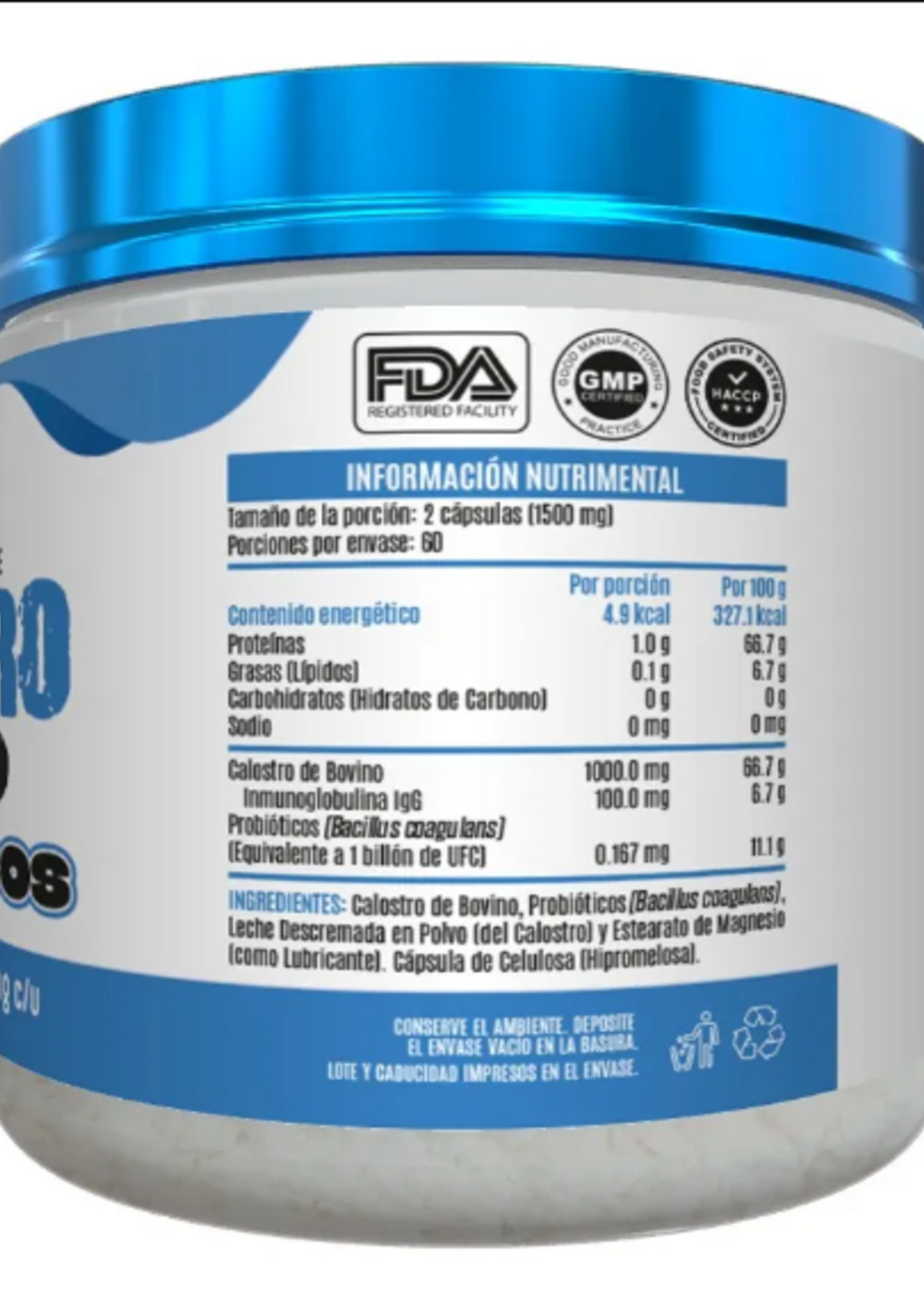 ADVANCE NUTRITION CALOSTRO BOVINO & PROBIOTICOS ADVANCE 120 CAP