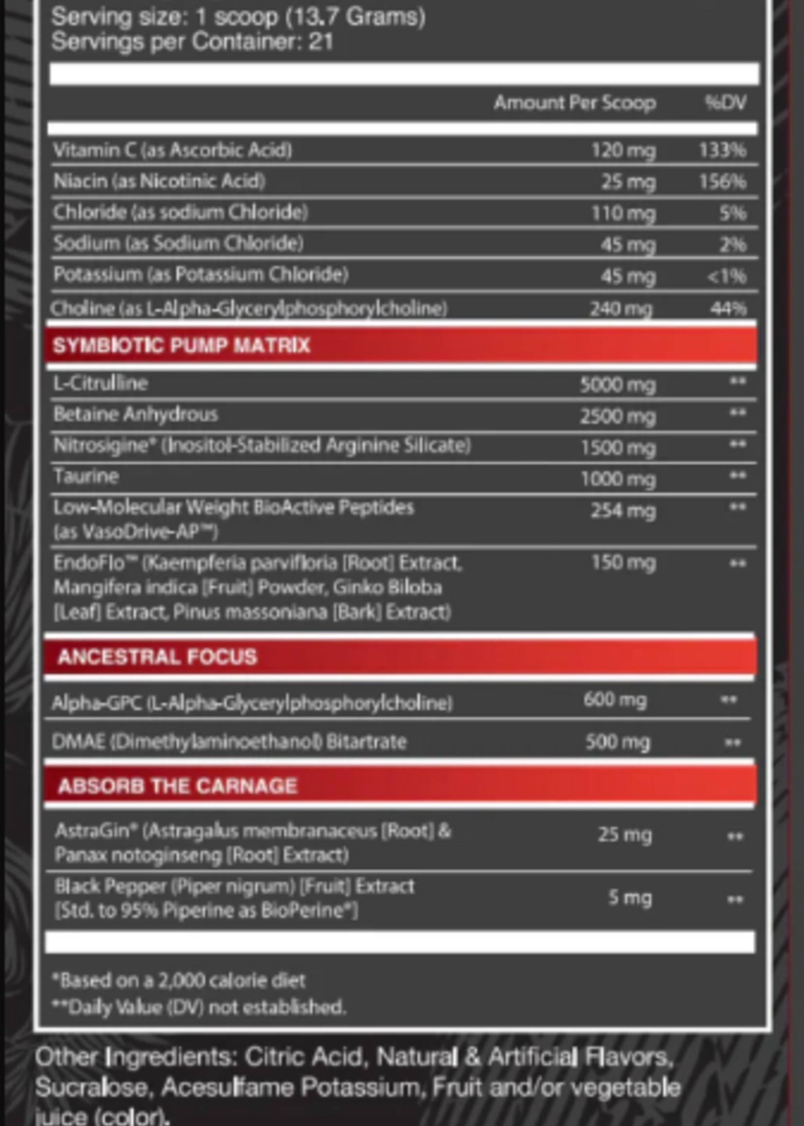 NUTRIFIT CARNAGE PUMP NUTRIFIT