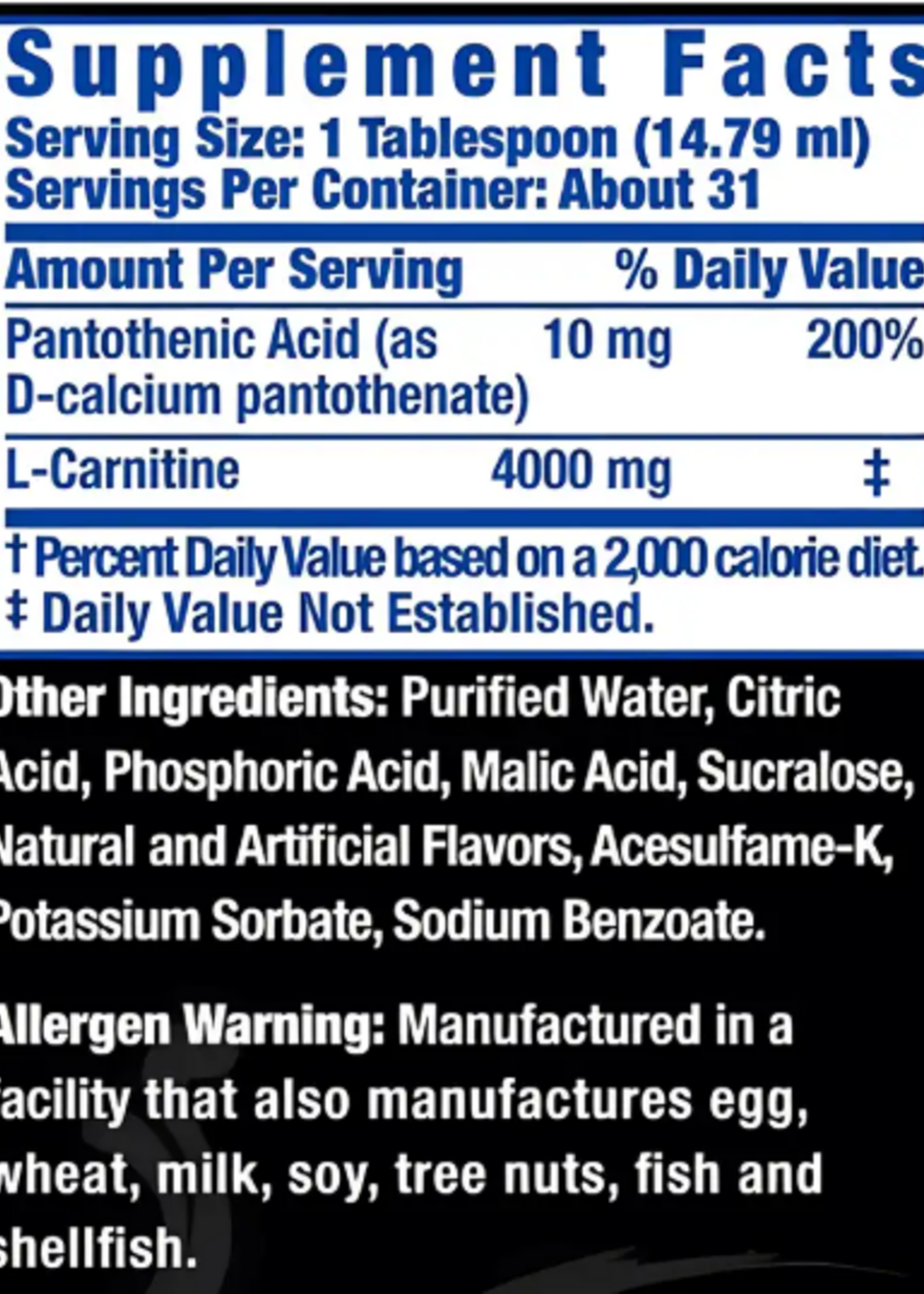 RONNIE COLEMAN CARNITINA LIQUIDA RC 4000 MG 31 SERV