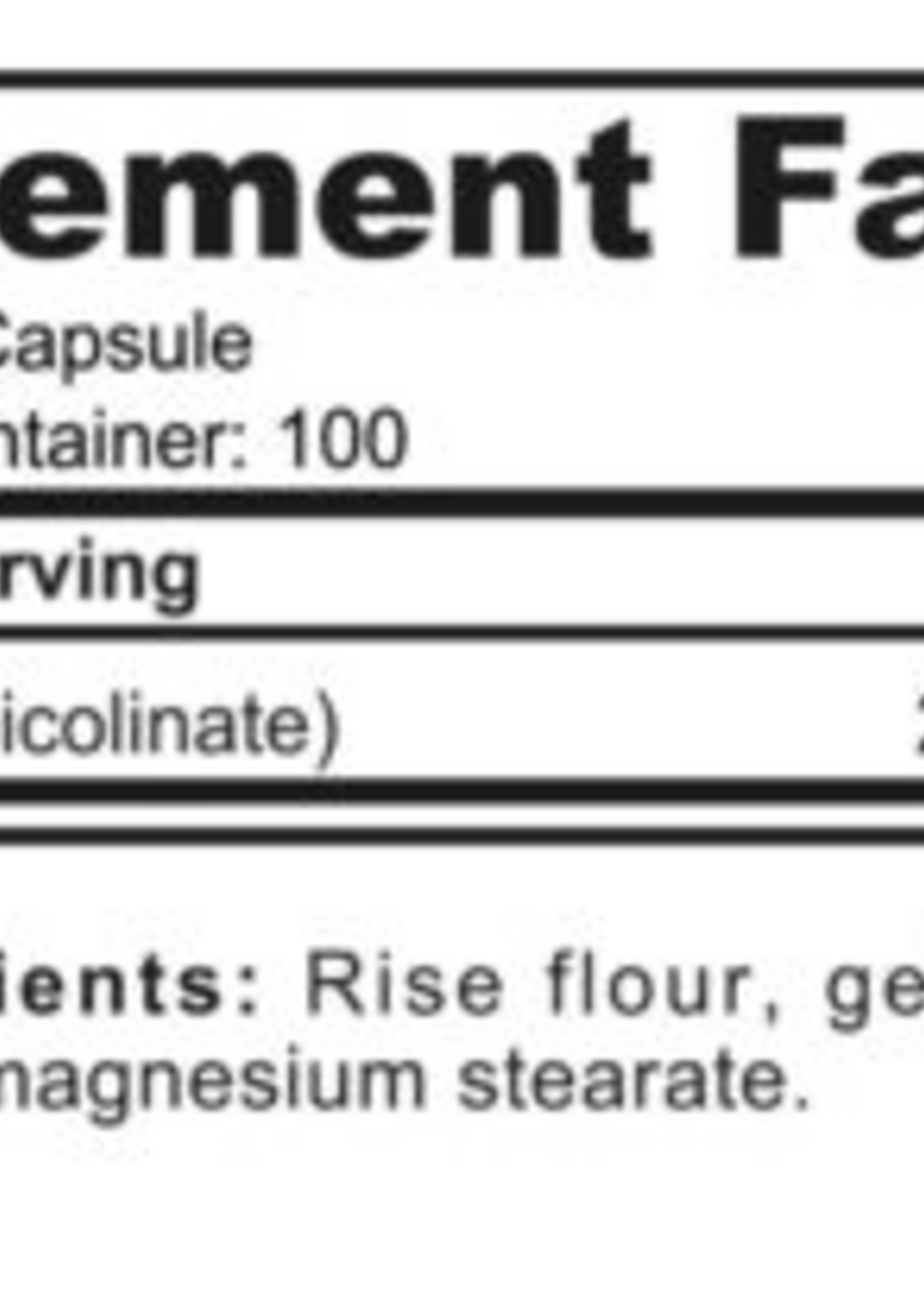 PURE NUTRITION CHROMIUM PICOLINATE PURE NUTRITION 200MCG/ 100 CAP