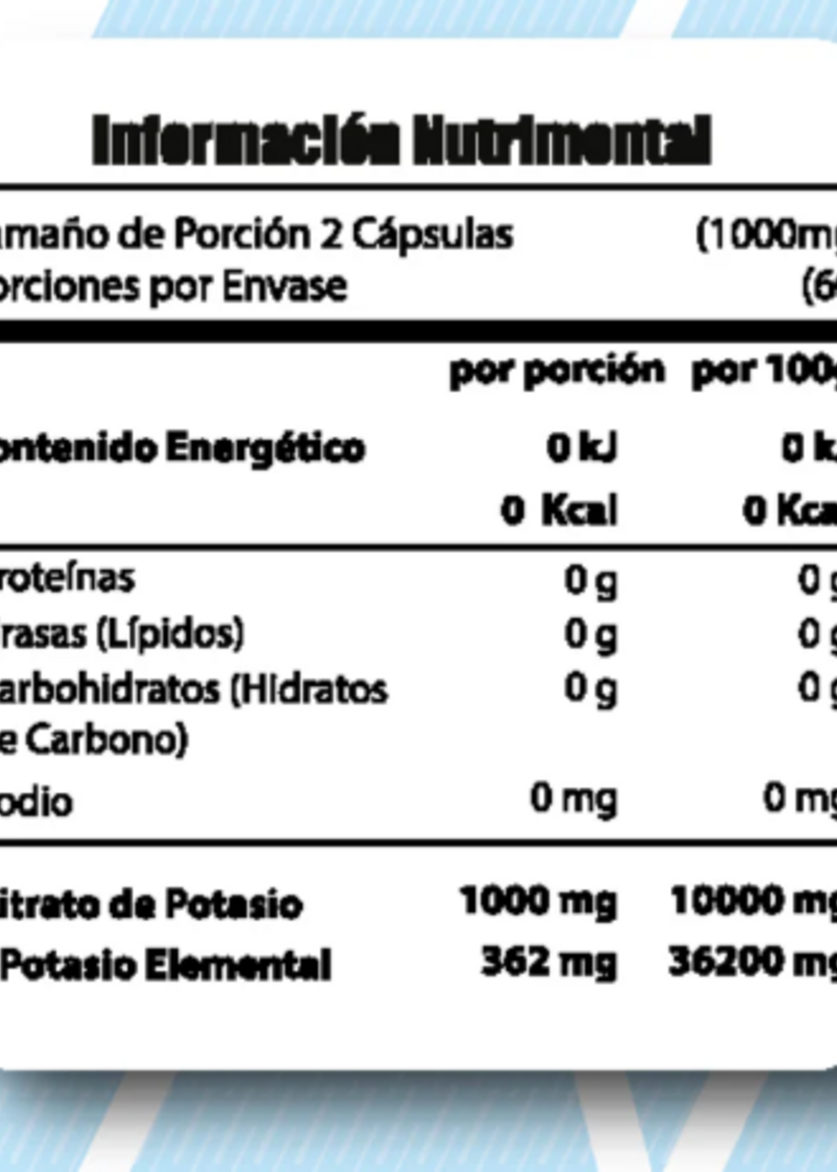 META NUTRITION CITRATO DE POTASIO 1000 MG 120 SERV META